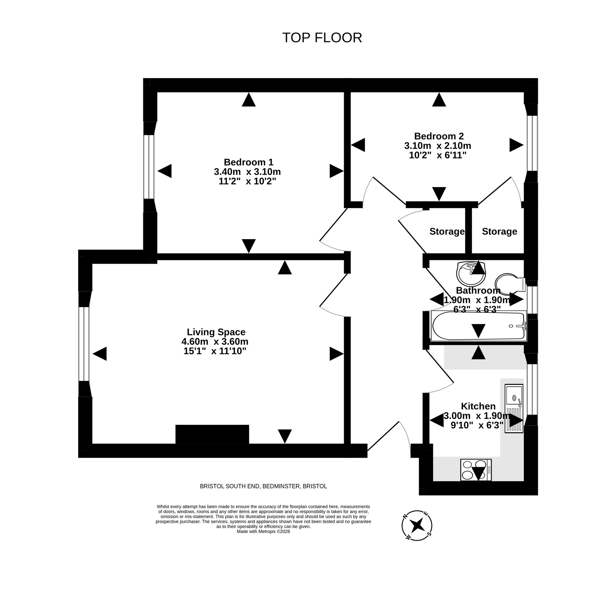 111 Bristol South End, Bristol floorplan