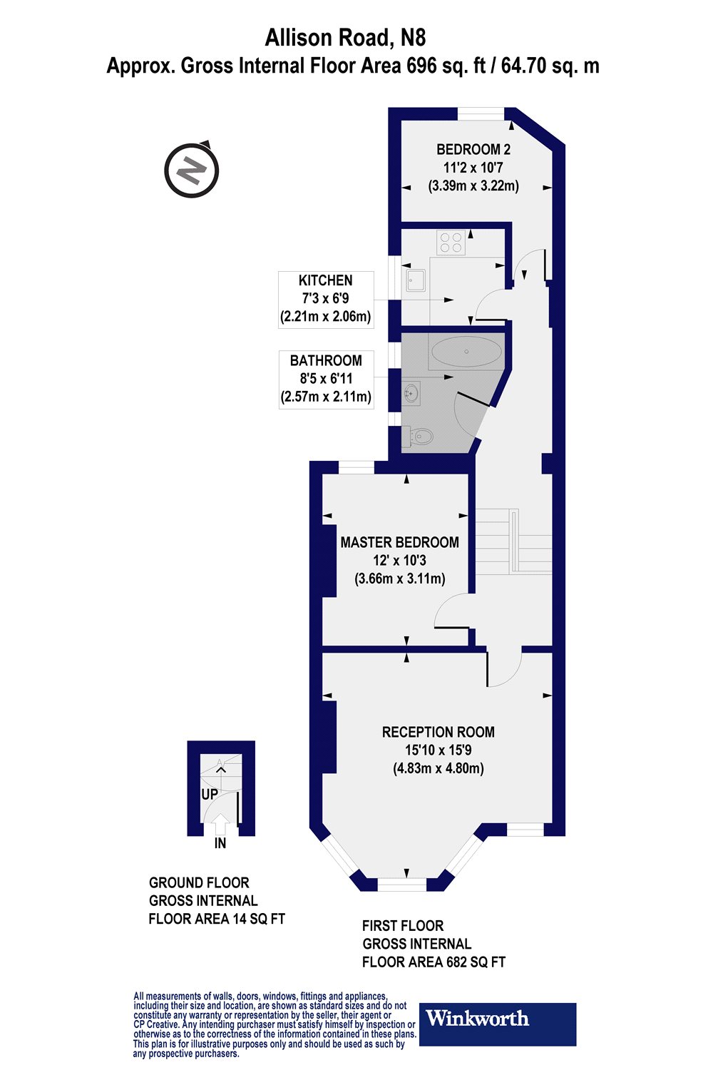 2 Bedrooms Flat to rent in Allison Road, London N8