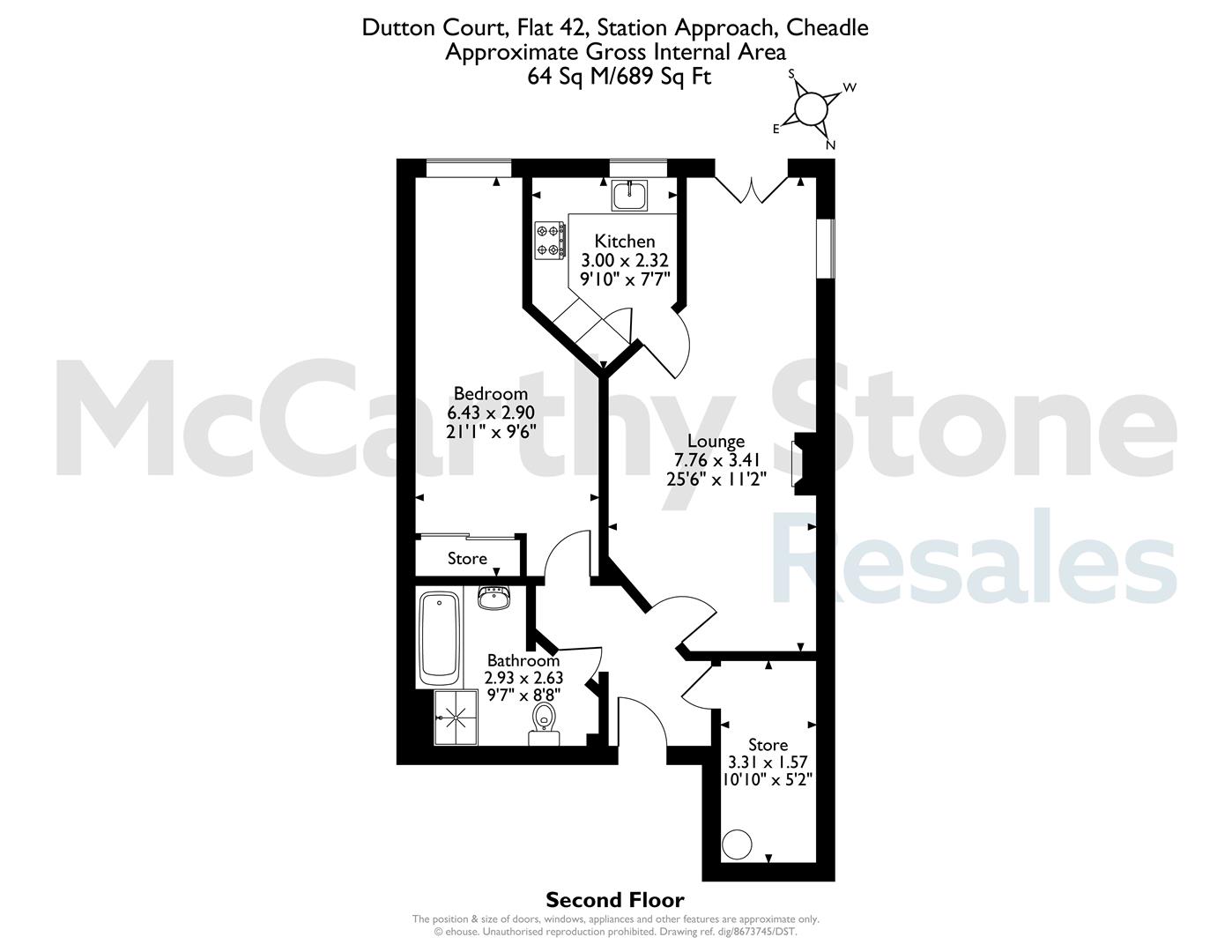 42 Dutton Court, Station Approach, Off Station Road, Cheadle Hulme floorplan