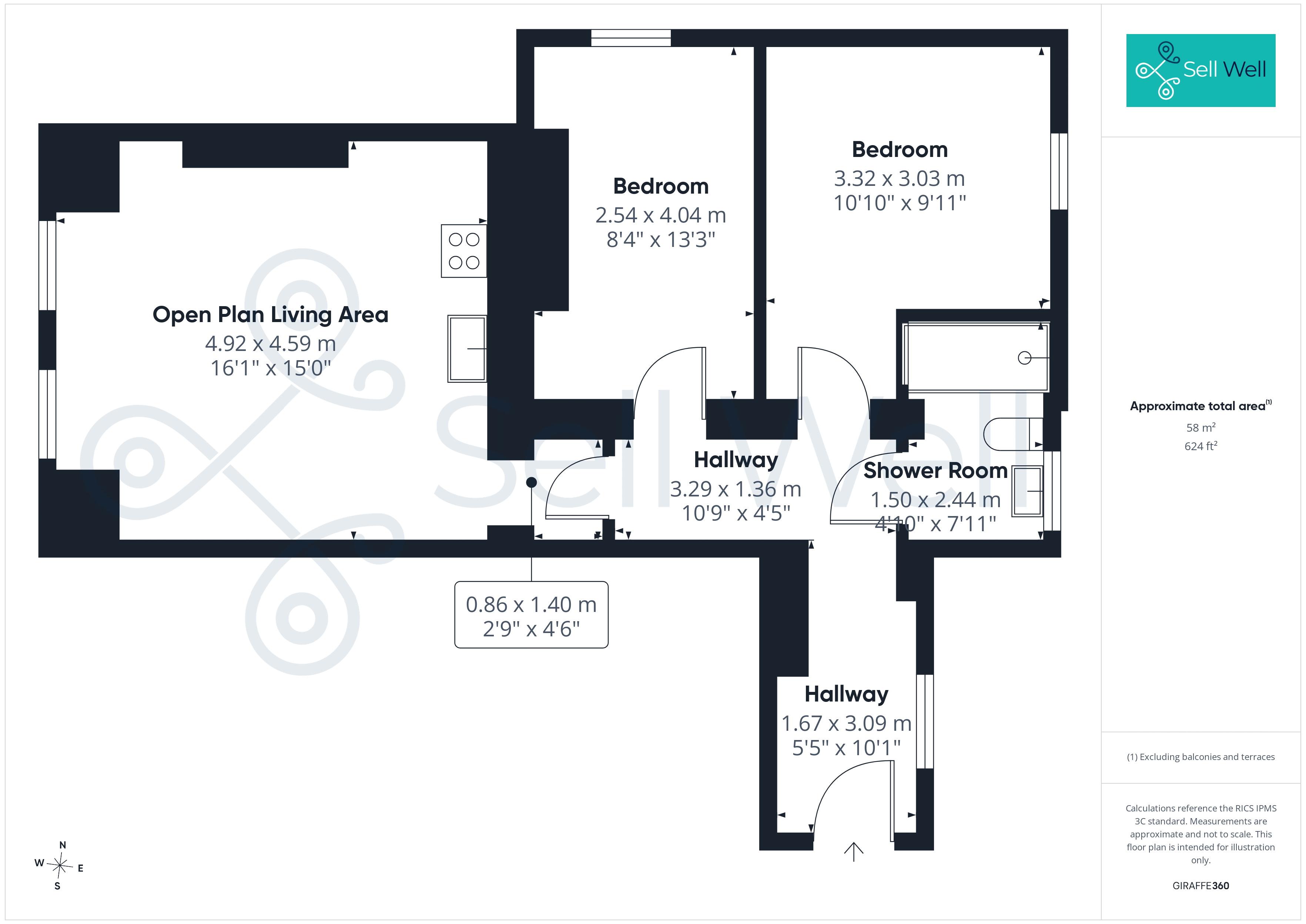 Apartment 3 Oaklands Lodge, Hospital Road, Manchester floorplan