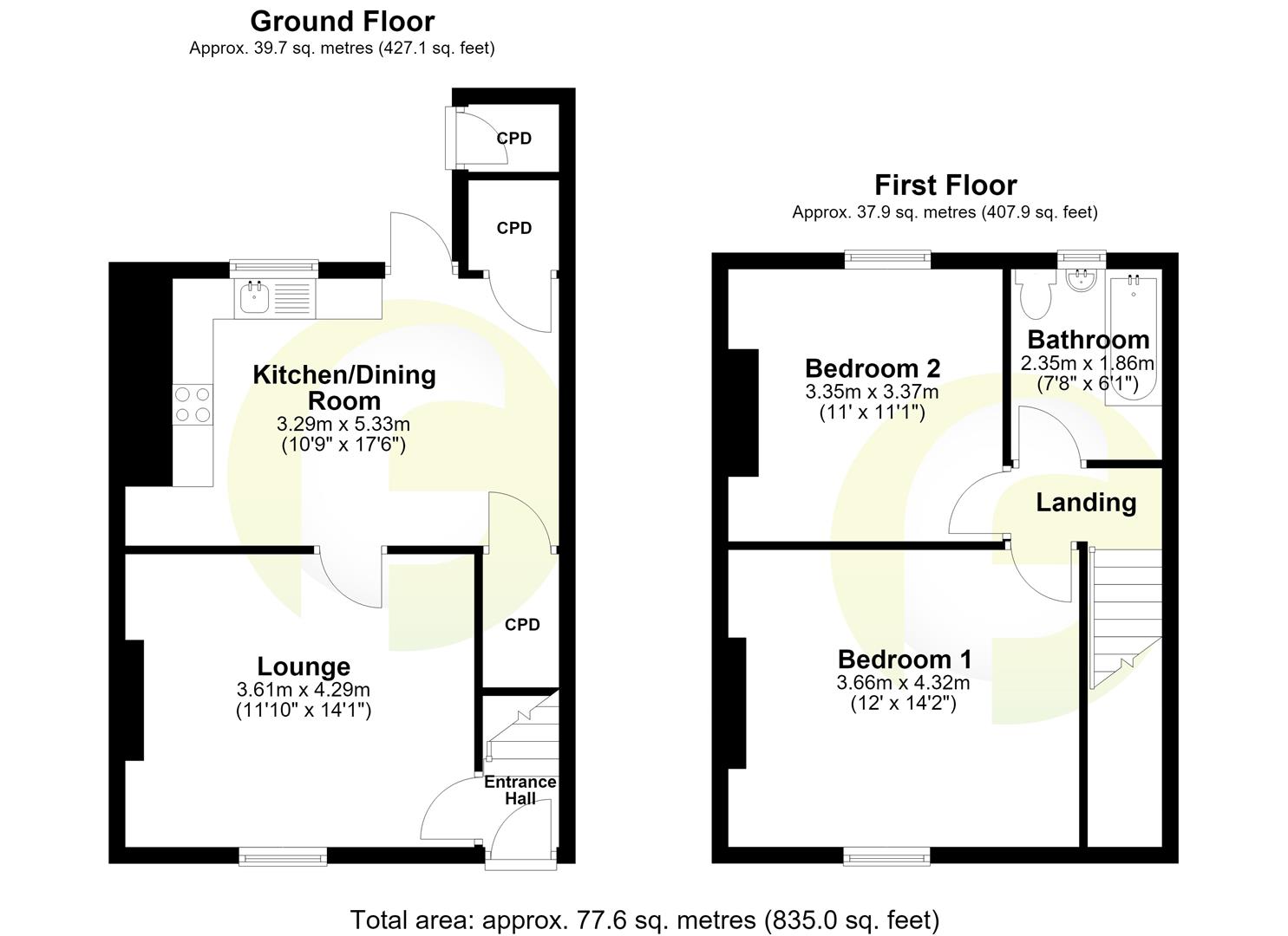 2, Avenue Terrace, Seaton Delaval floorplan