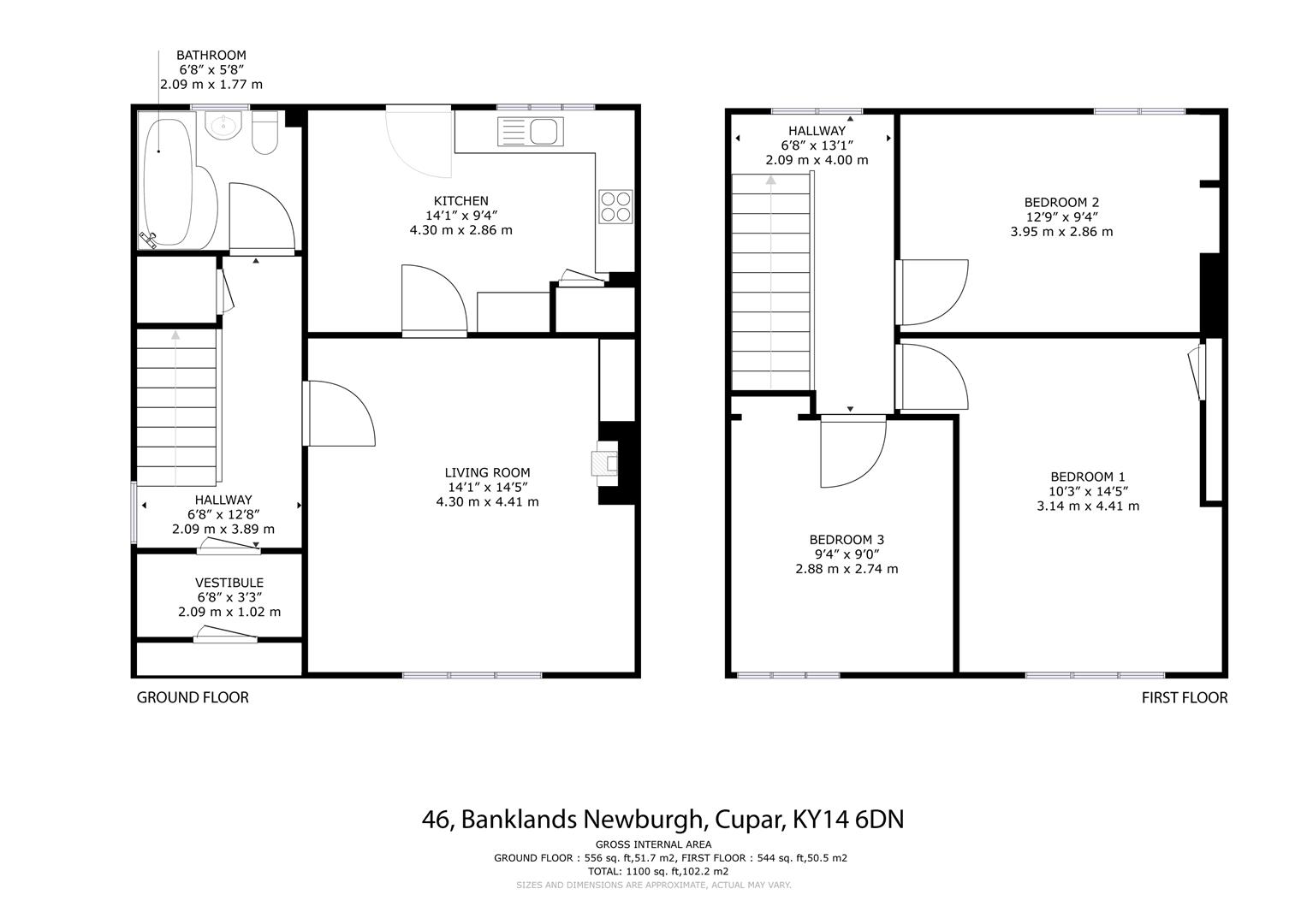 46, Banklands, Cupar floorplan