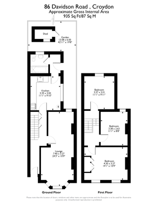 3 Bedrooms Terraced house to rent in Davidson Road, Croydon CR0