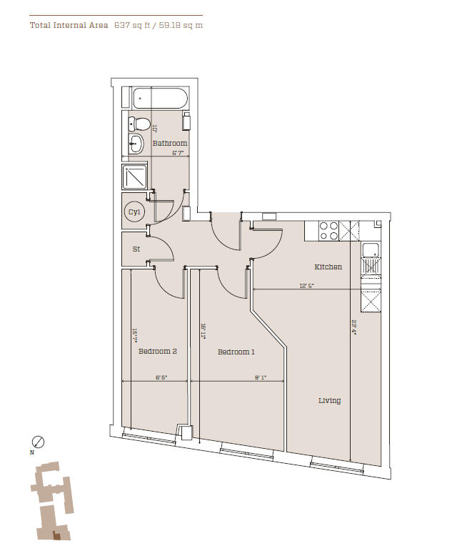 2 Bedrooms Flat to rent in Metalworks, Warstone Lane, Jewellery Quarter B18