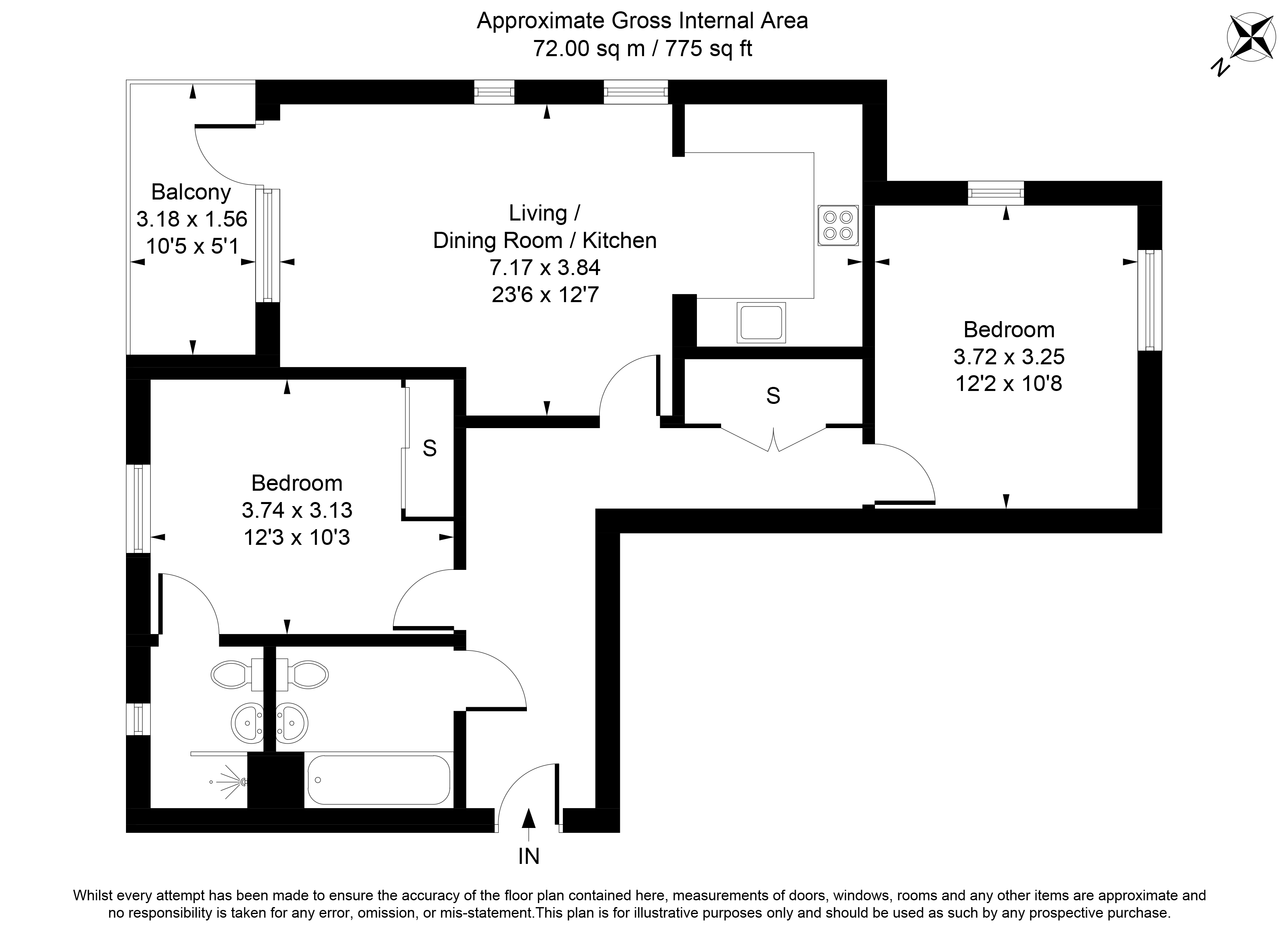 12 Chapman House, Manor Lane, Feltham floorplan