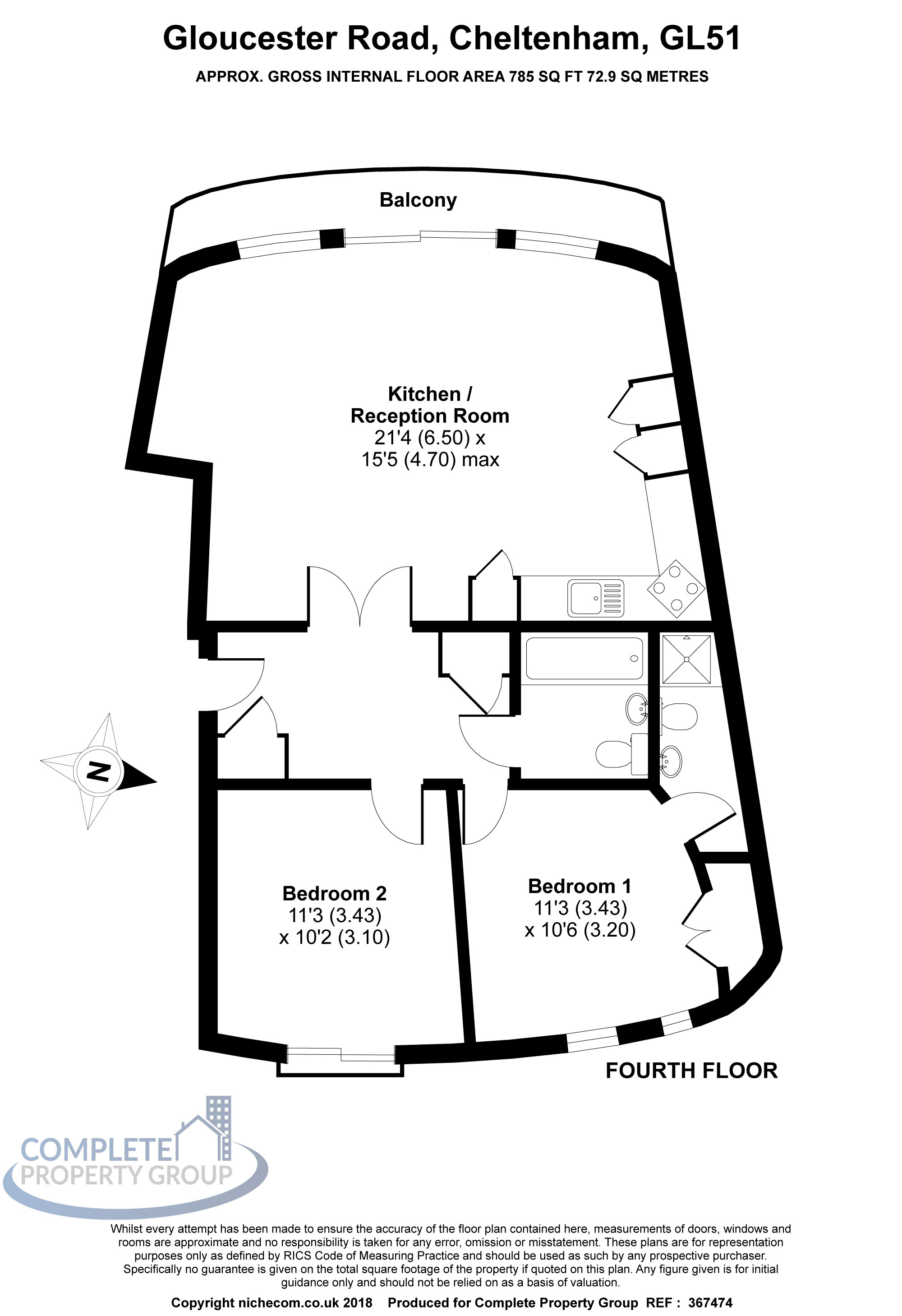 23 The Crescent, Gloucester Road, Cheltenham floorplan