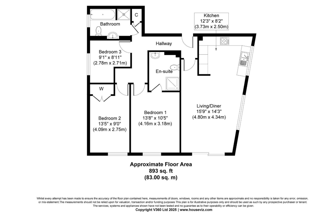 Apartment 2, 57 Marine Drive, Colwyn Bay floorplan