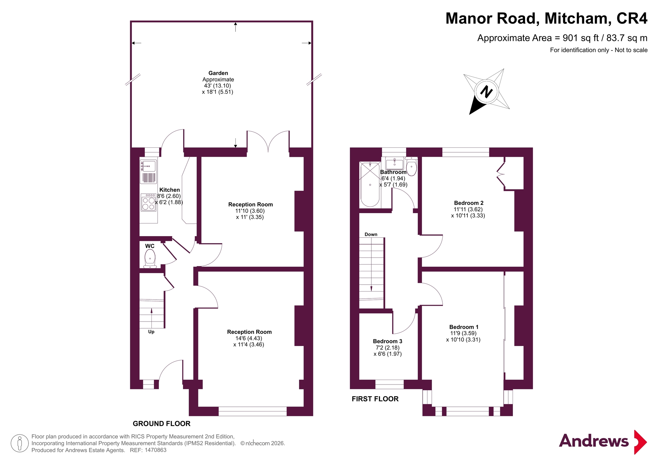 110, Manor Road, Mitcham floorplan