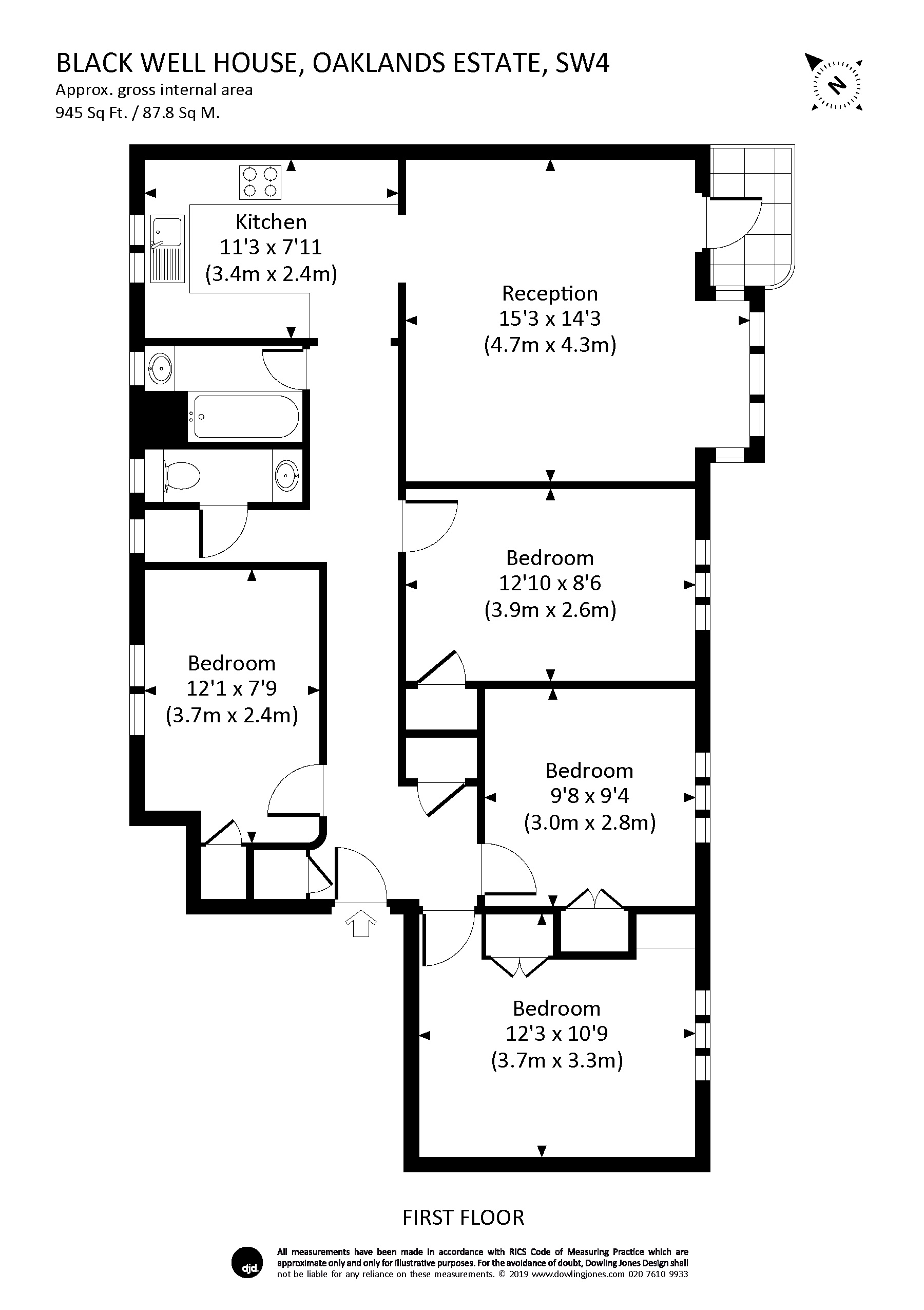 4 Bedrooms Flat to rent in Oaklands Estate, London SW4