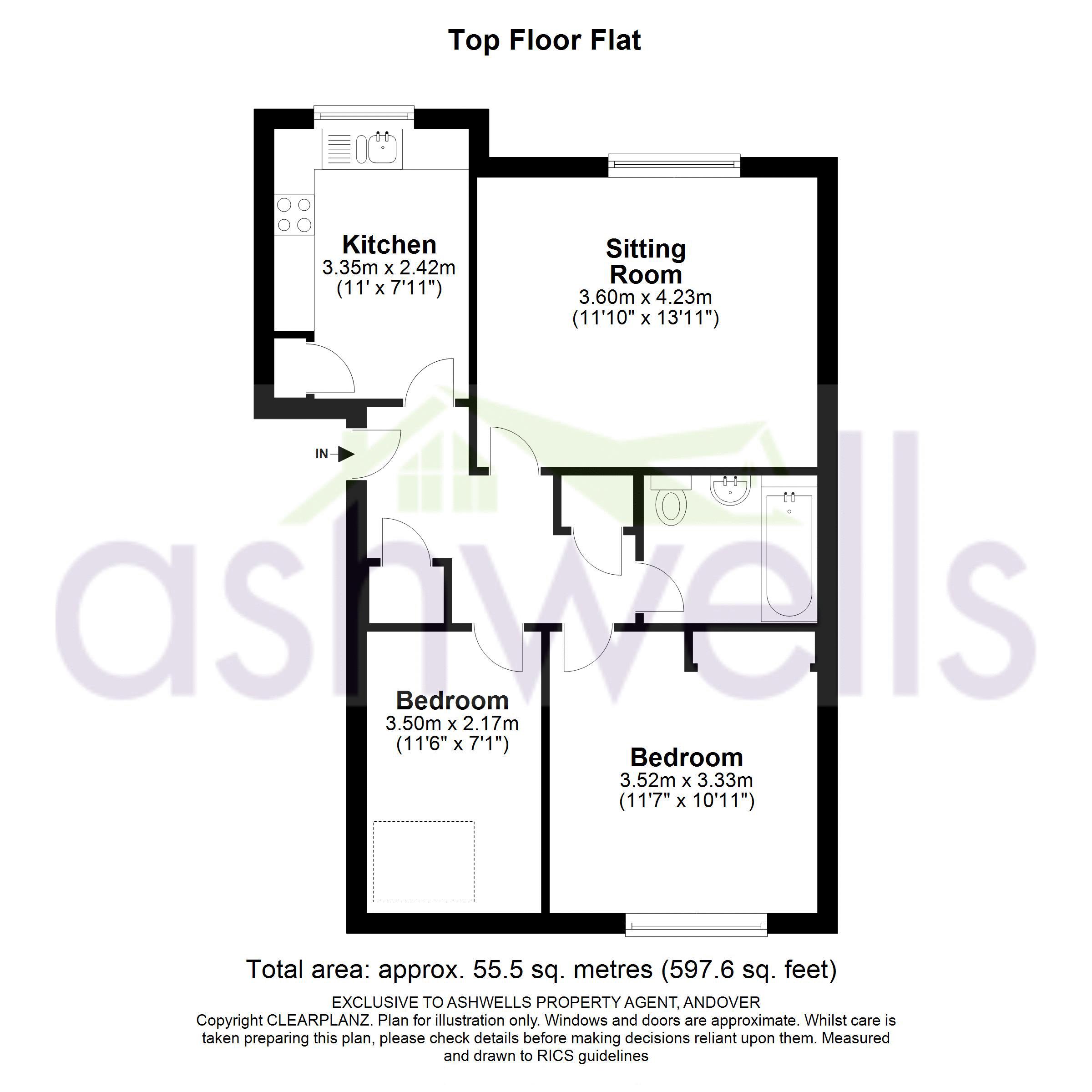 Heather Drive, Andover SP10, 2 bedroom flat for sale 64399497