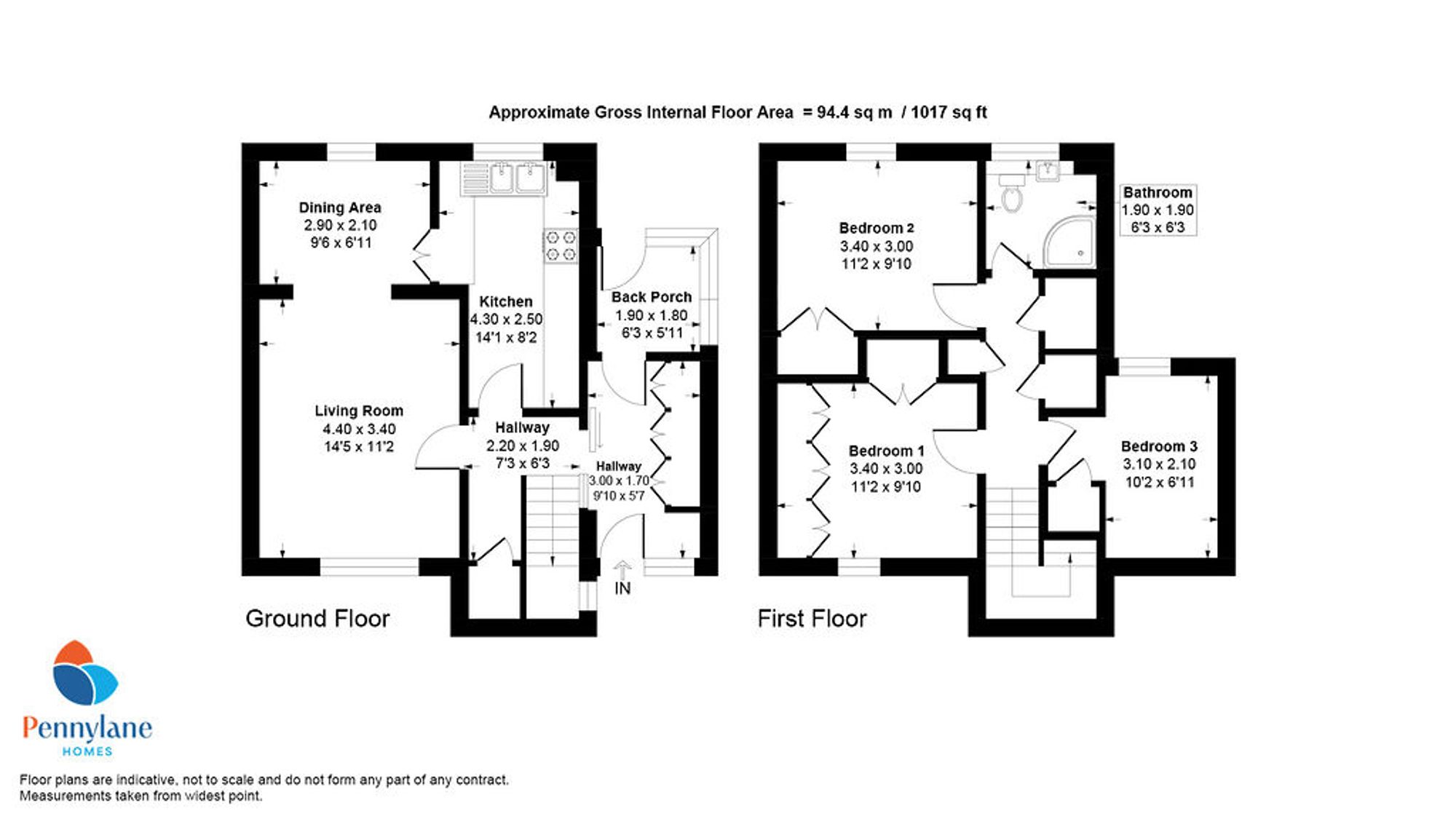 13 Plover Place, Johnstone floorplan