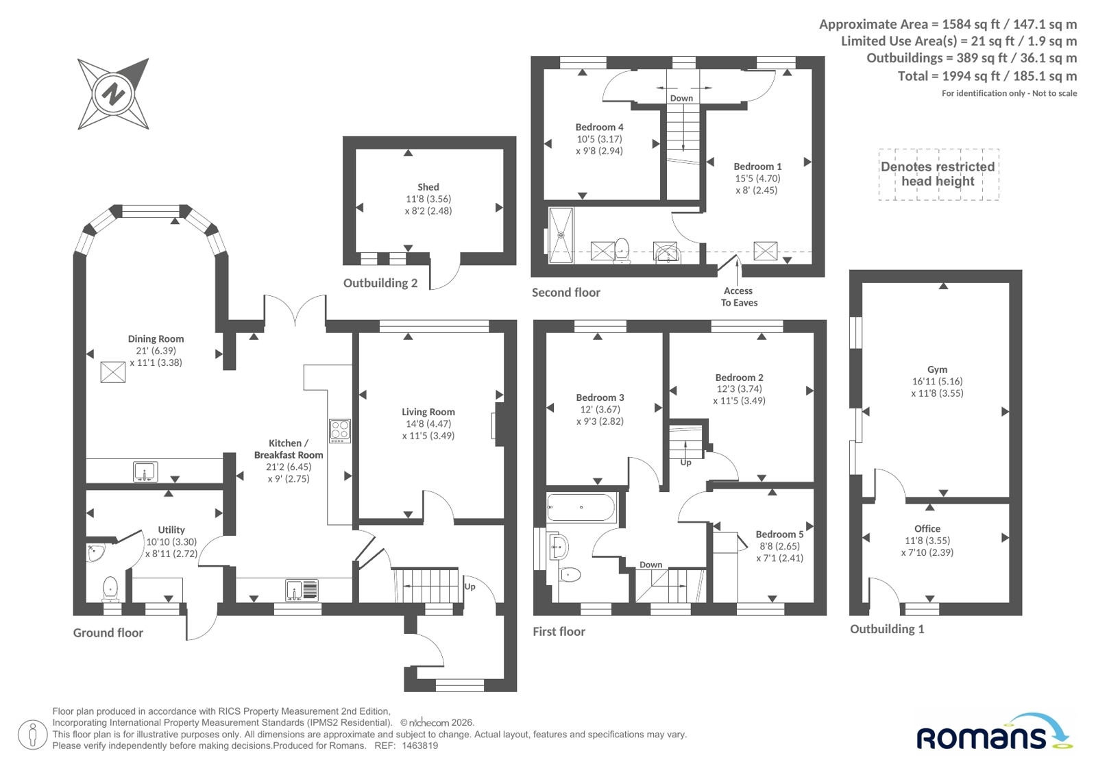 98, South Lane, Aldershot floorplan