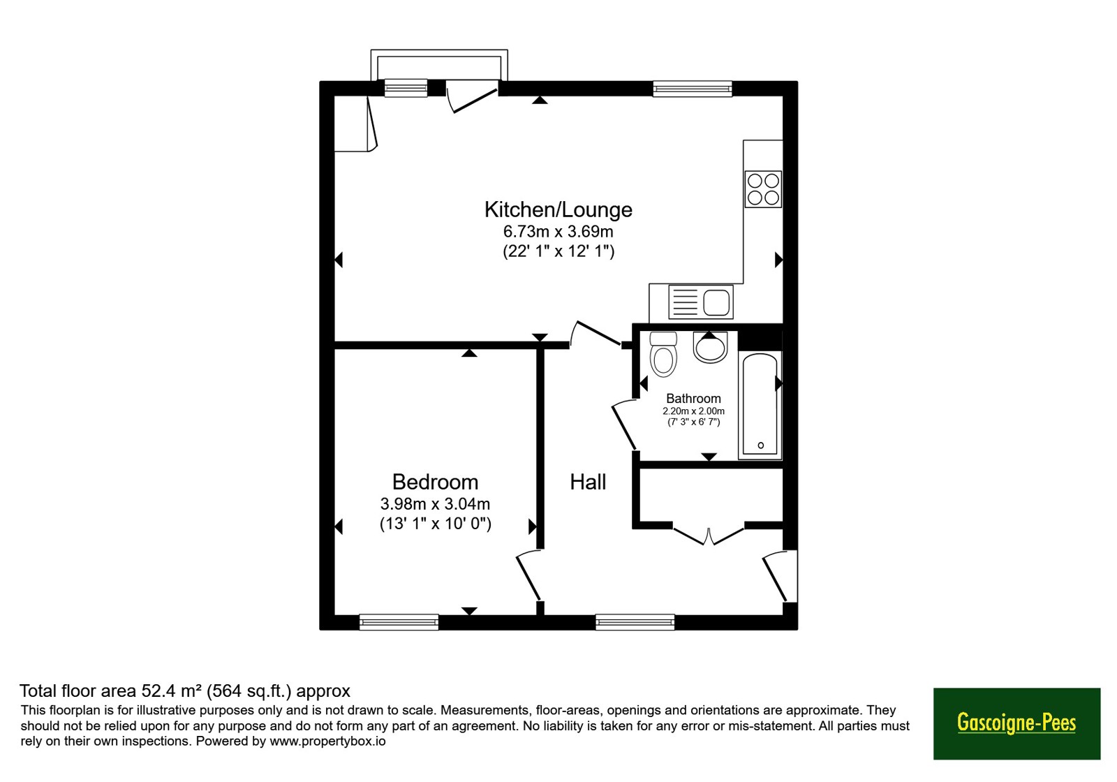 Flat 38, Liberation Court,, Churchill Way, Hampshire floorplan