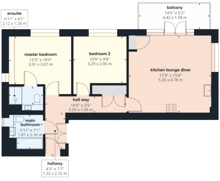 Flat 8, 6, Corys Road, Kent floorplan