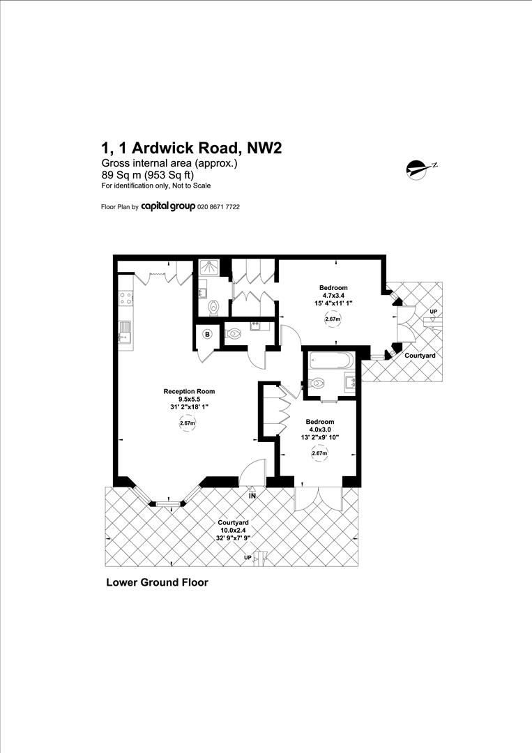 2 Bedrooms Flat to rent in Ardwick Road, The Hocrofts NW2