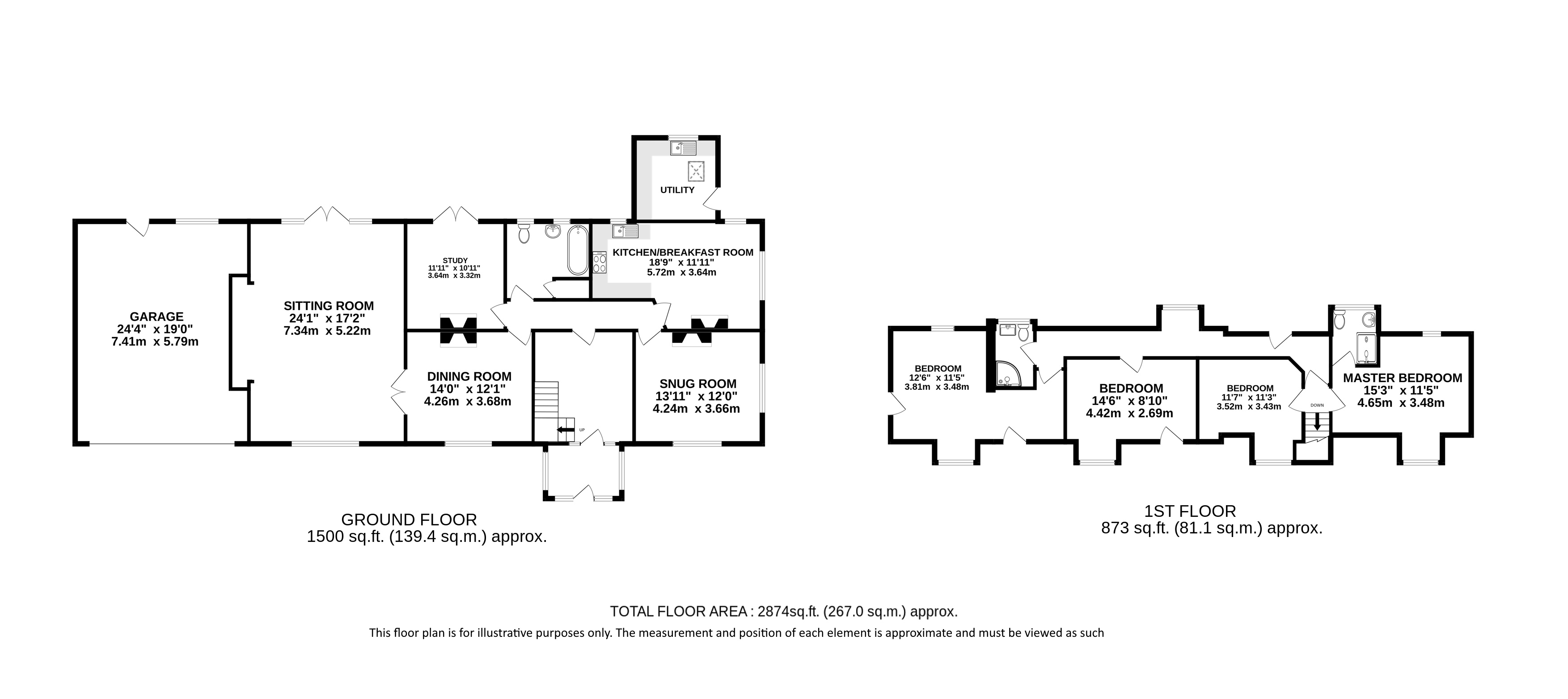 The Crest, Caddington Common, St Albans floorplan