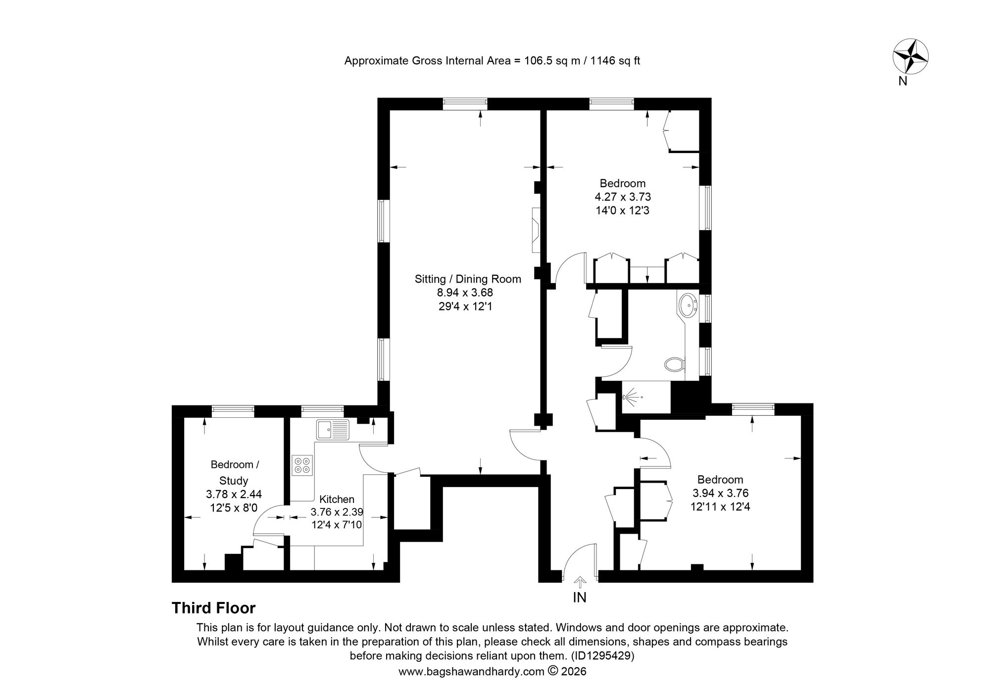 Flat 49, Chancellor House Mount Ephraim, Tunbridge Wells floorplan
