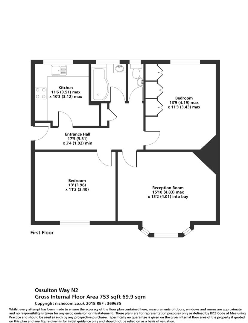 Ossulton Way, London floorplan