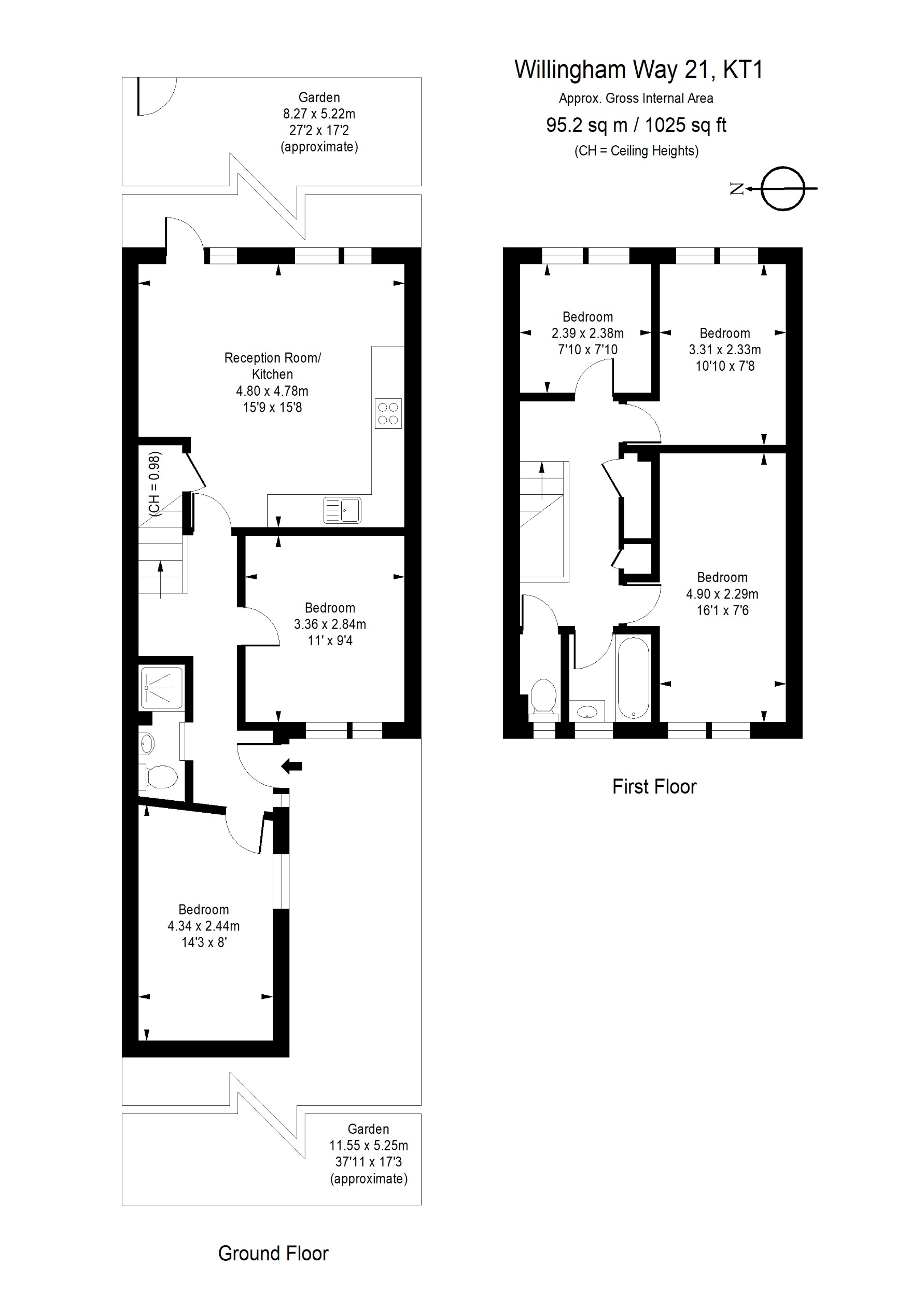 Room 3, 21, Willingham Way, Kingston upon Thames floorplan