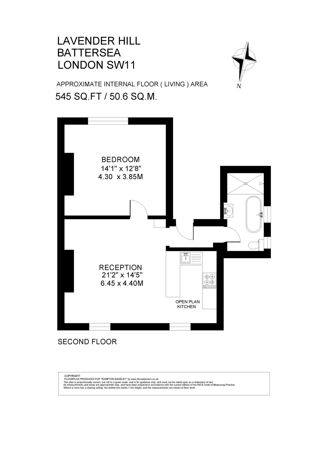 Flat 3, 143, Lavender Hill, London floorplan