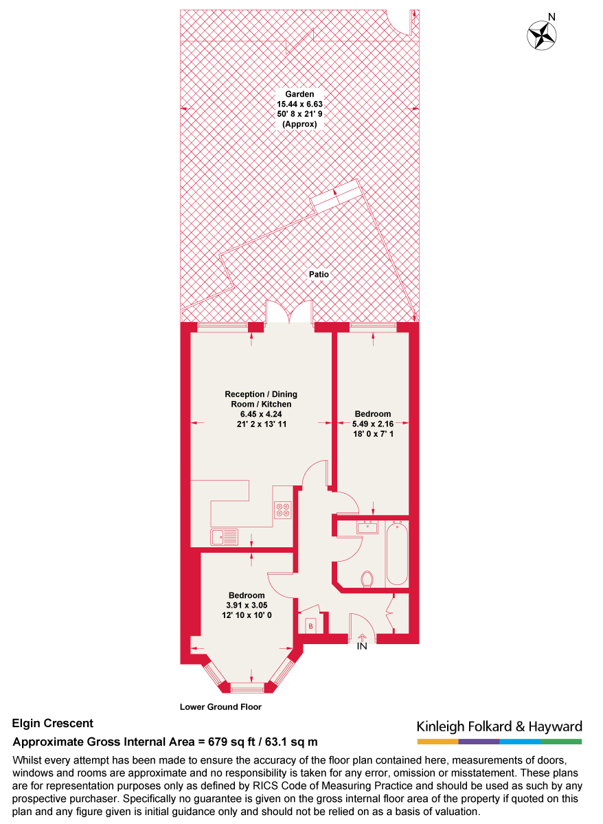 Flat A, 54, Elgin Crescent, London floorplan