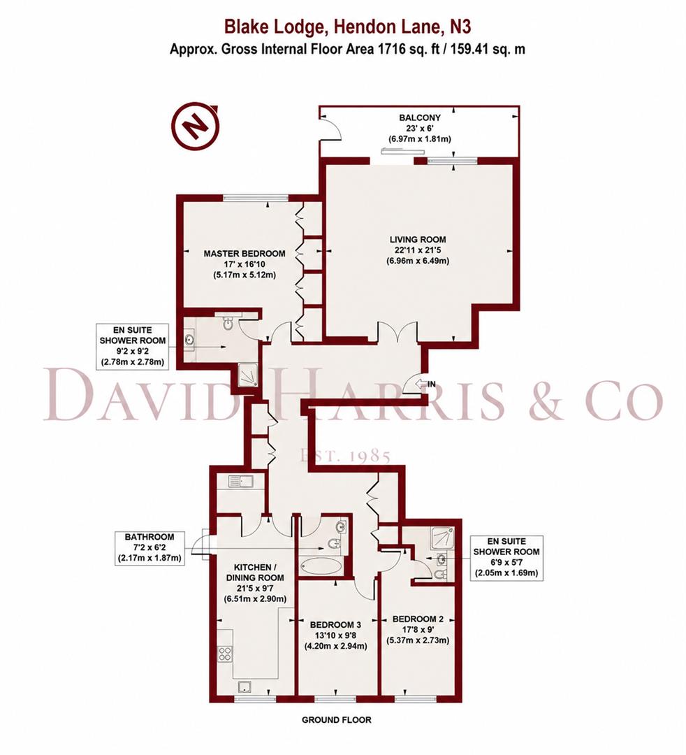 Flat 1, 64, Hendon Lane, London floorplan