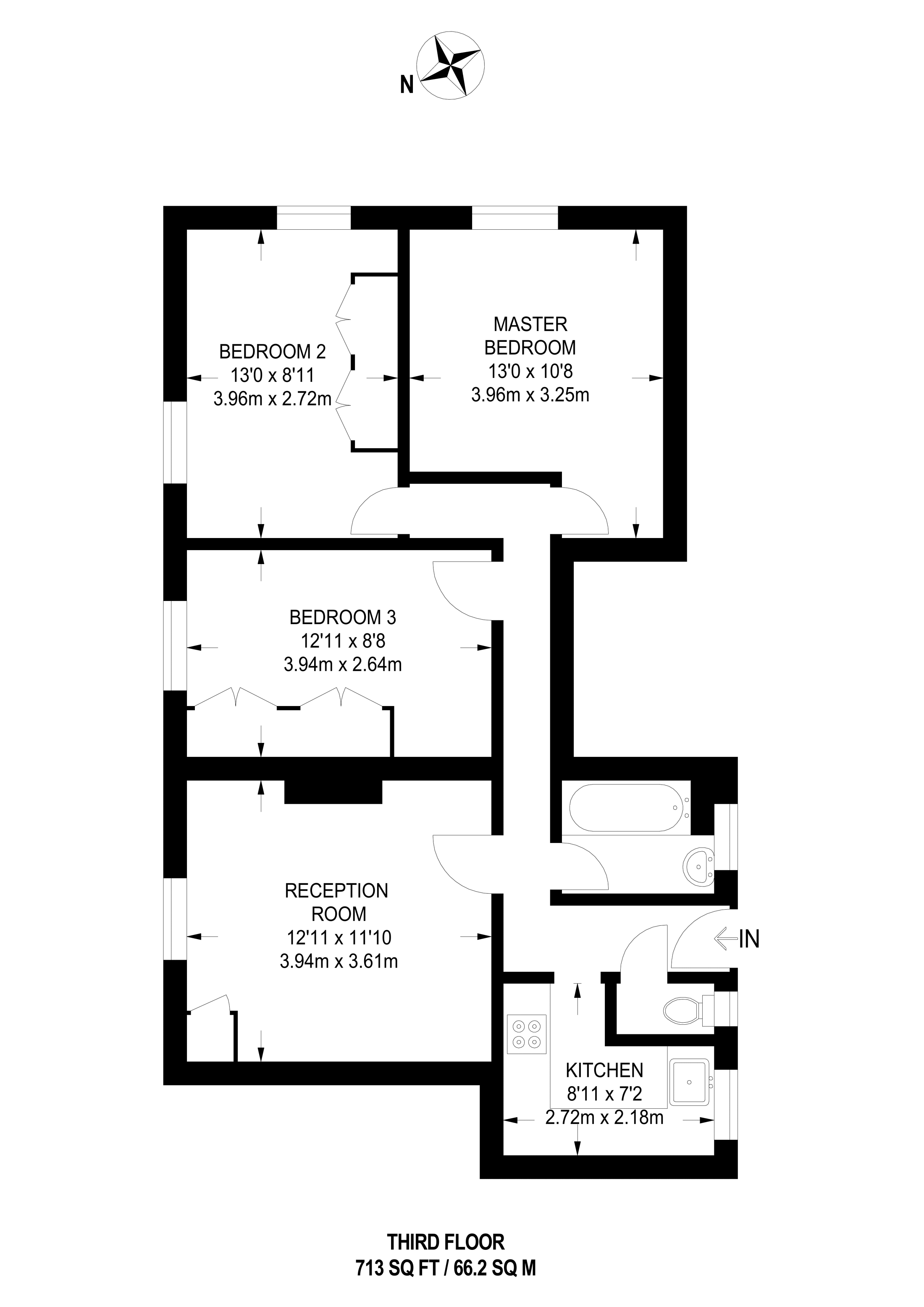 3 Bedrooms Flat to rent in Lant Street, Southwark SE1