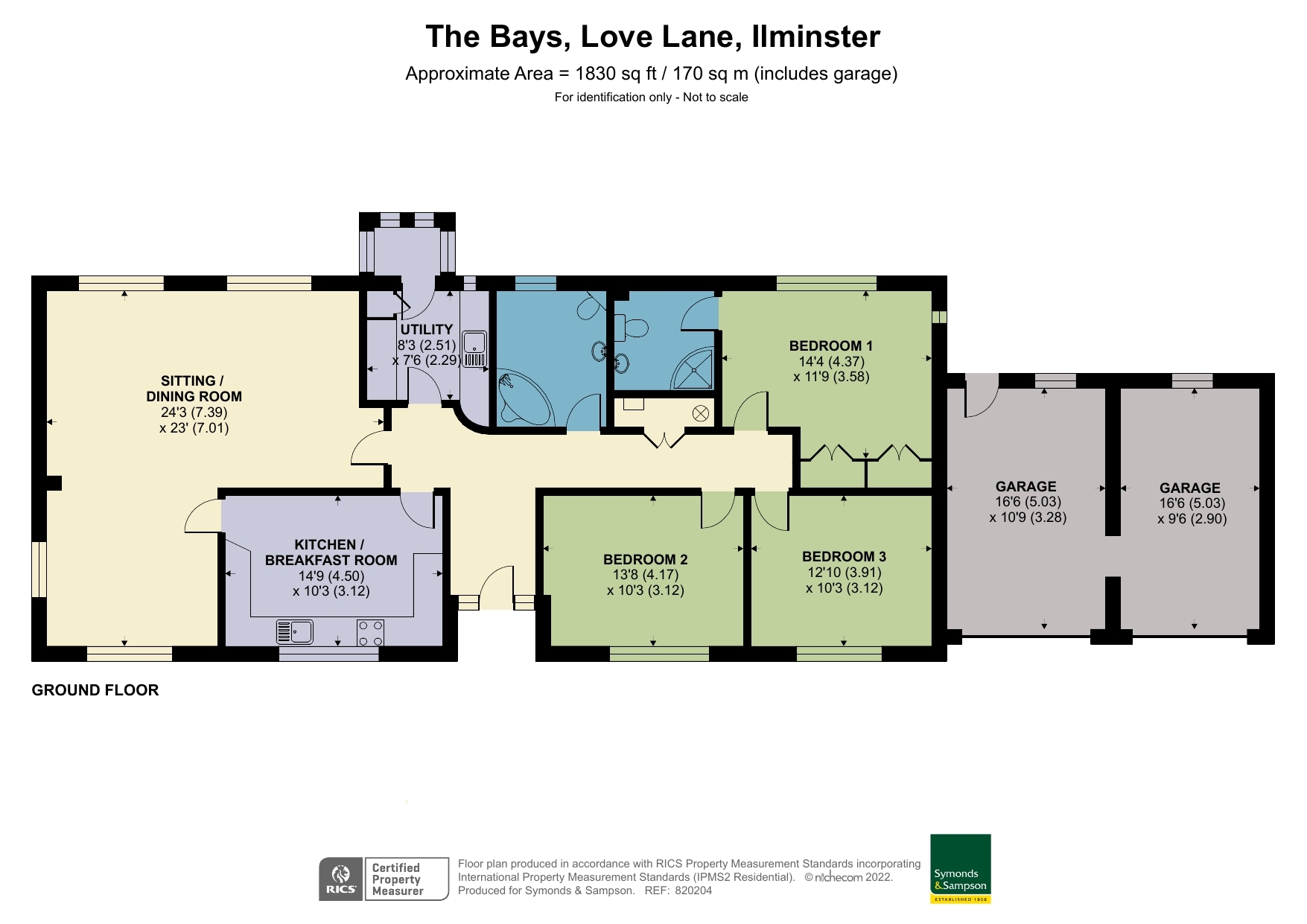 Love Lane, Ilminster TA19, 3 bedroom bungalow for sale 63454705