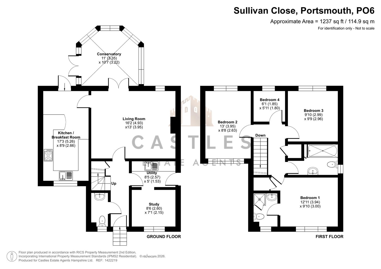 29, Sullivan Close, Portsmouth floorplan