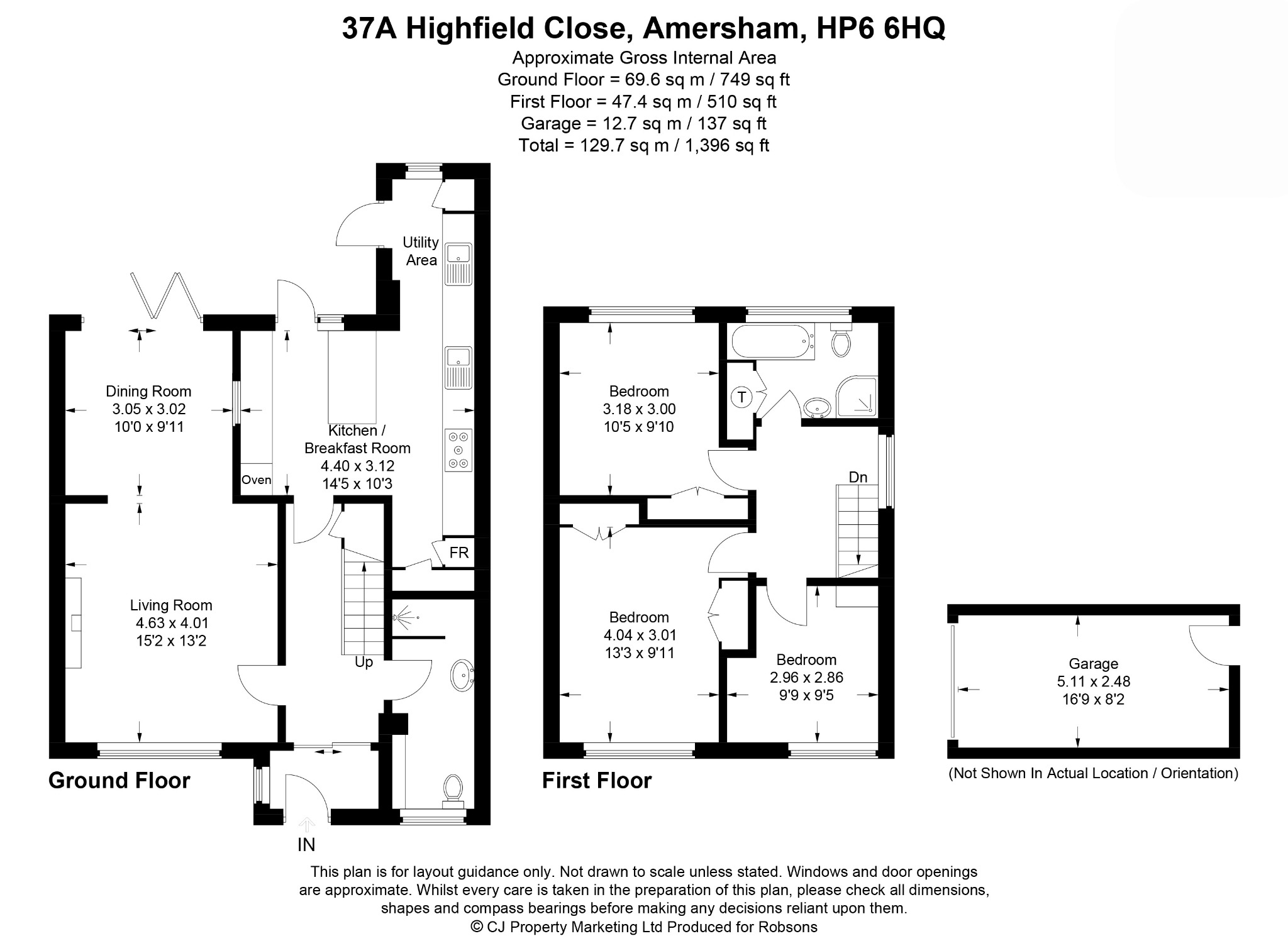37A Highfield Close, Amersham floorplan
