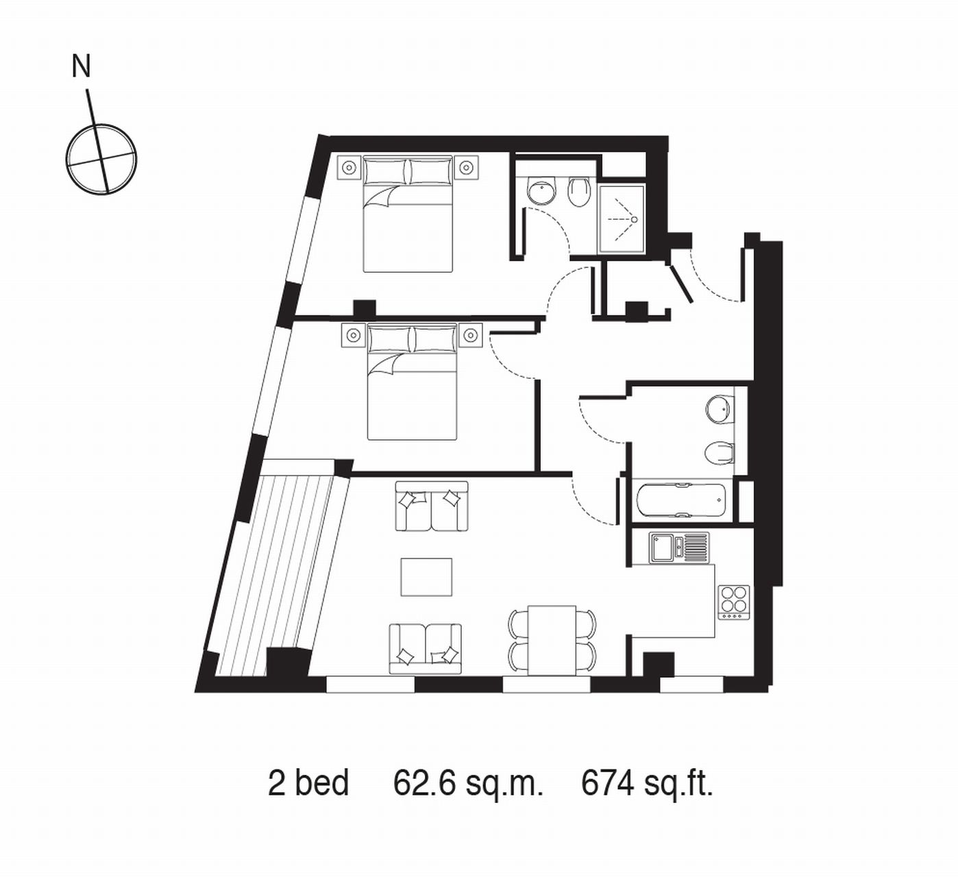 2 Bedrooms Flat to rent in Talisman Tower, 6 Lincoln Plaza, Canary Wharf, London E14