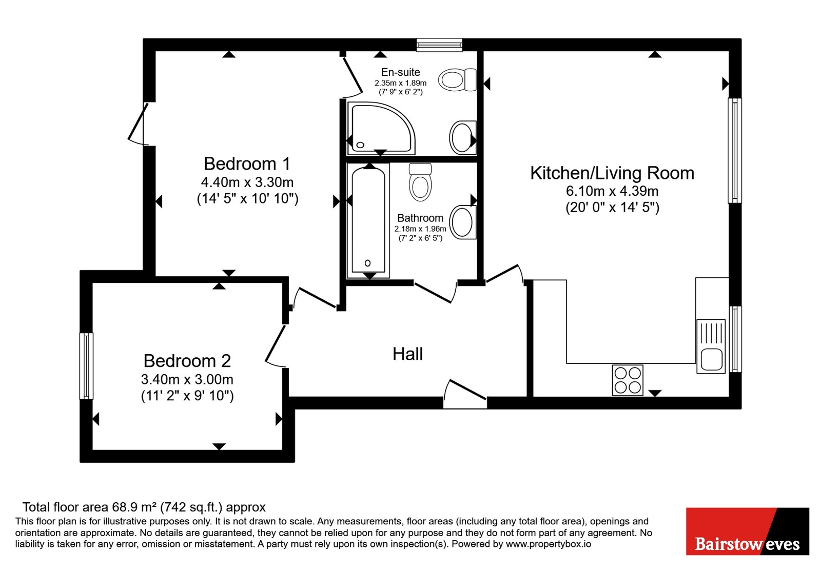 Flat 2 Magnolia Court 27a,, Old Farm Avenue, London floorplan