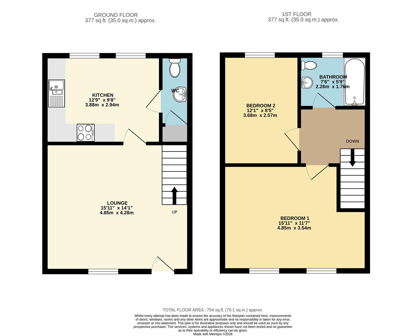 6 Printers Place, 76 Queen Street, Louth floorplan