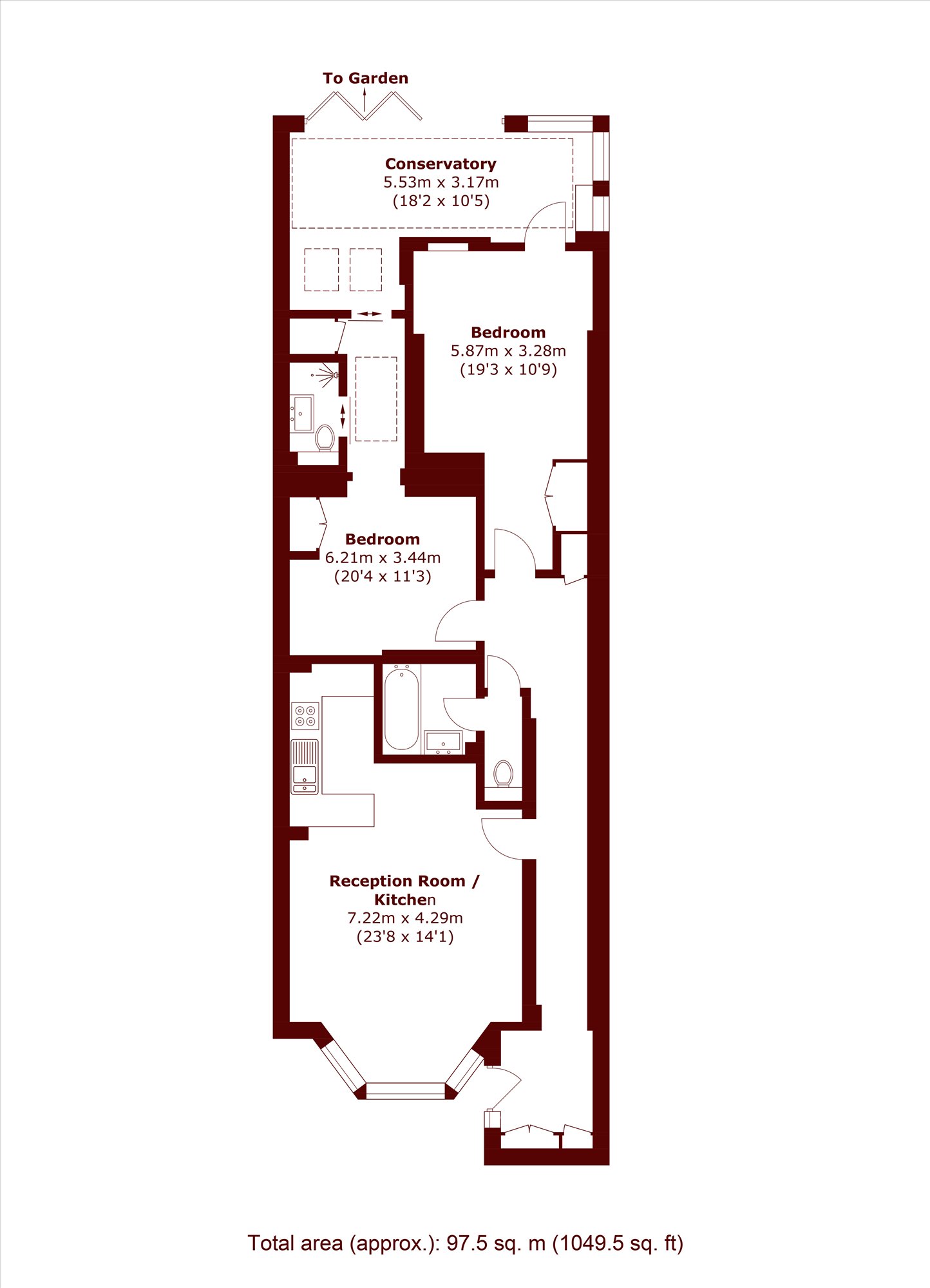 Flat 1, 76, Sutherland Avenue, Maida Vale floorplan