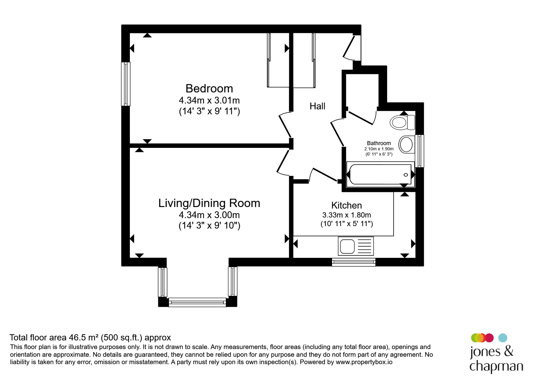 214, Tudor Court, Liverpool floorplan