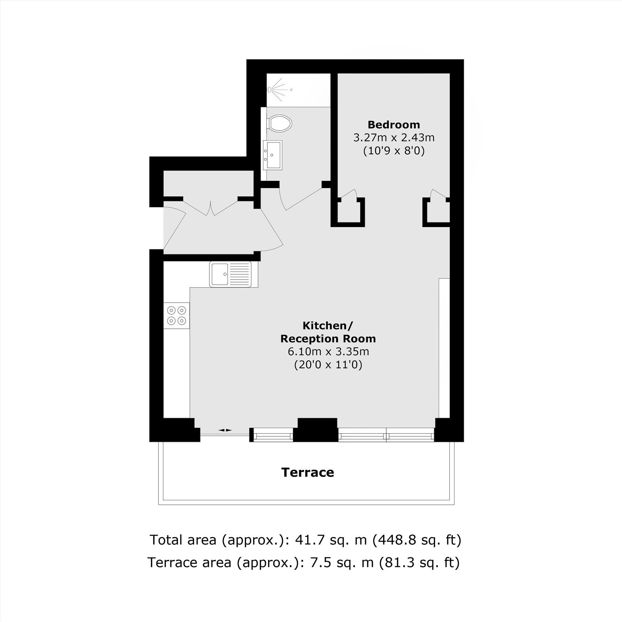 2 Larden Hall Apartments, Essex Park Mews, Acton floorplan