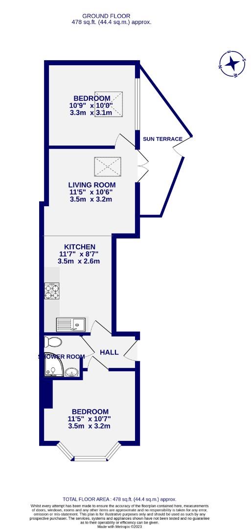 Flat 1 22a, Huntington Road, York floorplan