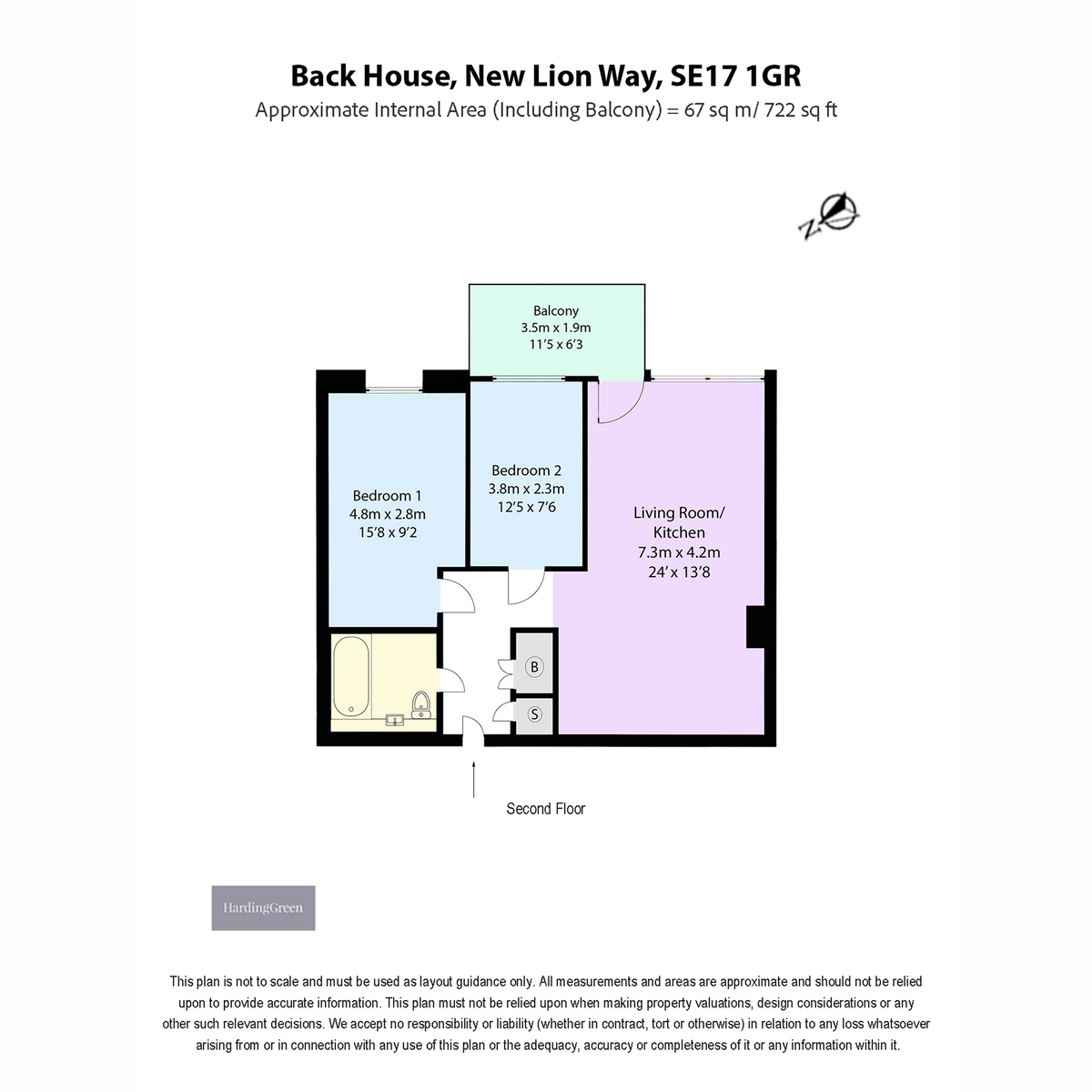 Flat 205, 3, New Lion Way, London floorplan