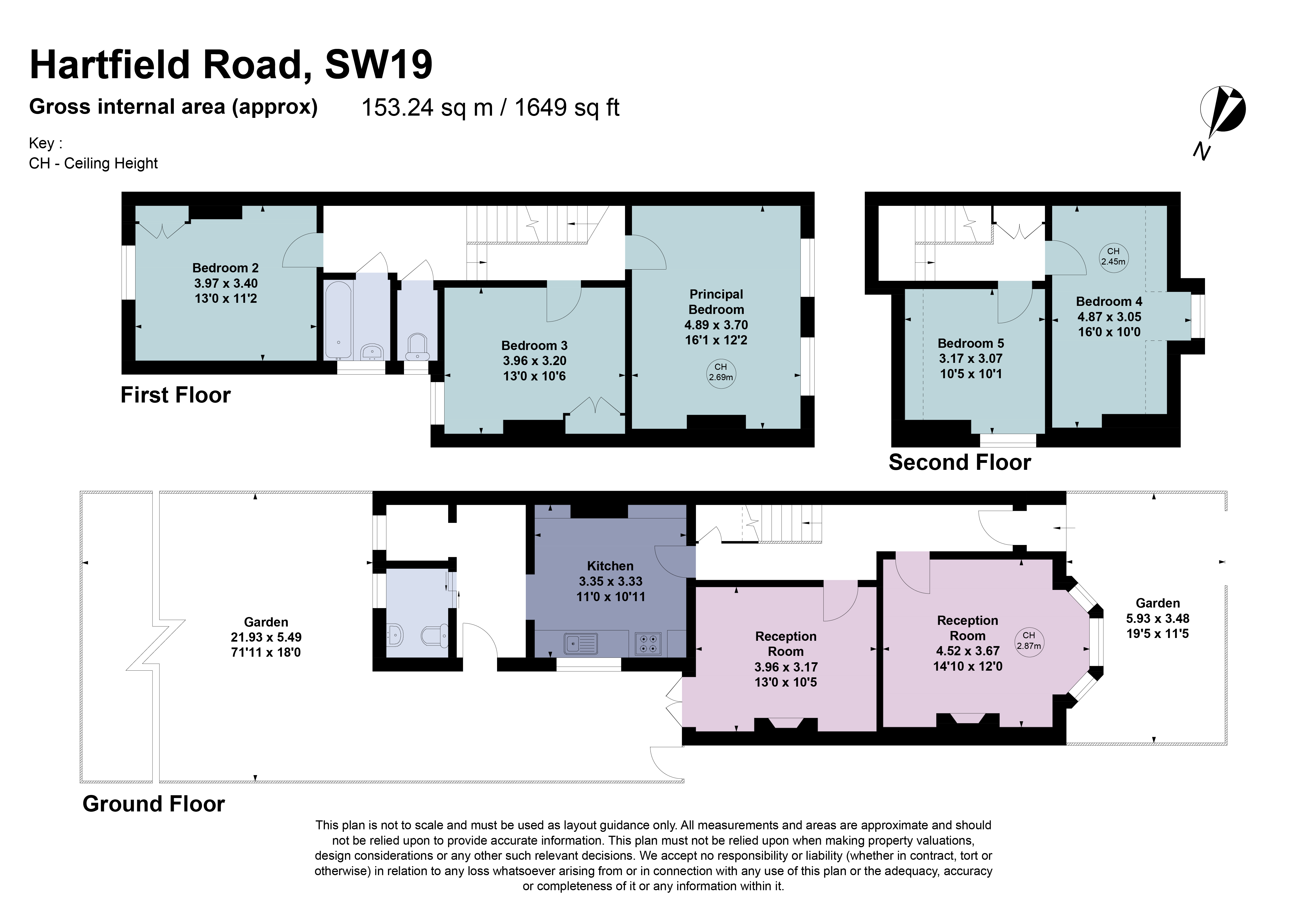 174, Hartfield Road, London floorplan