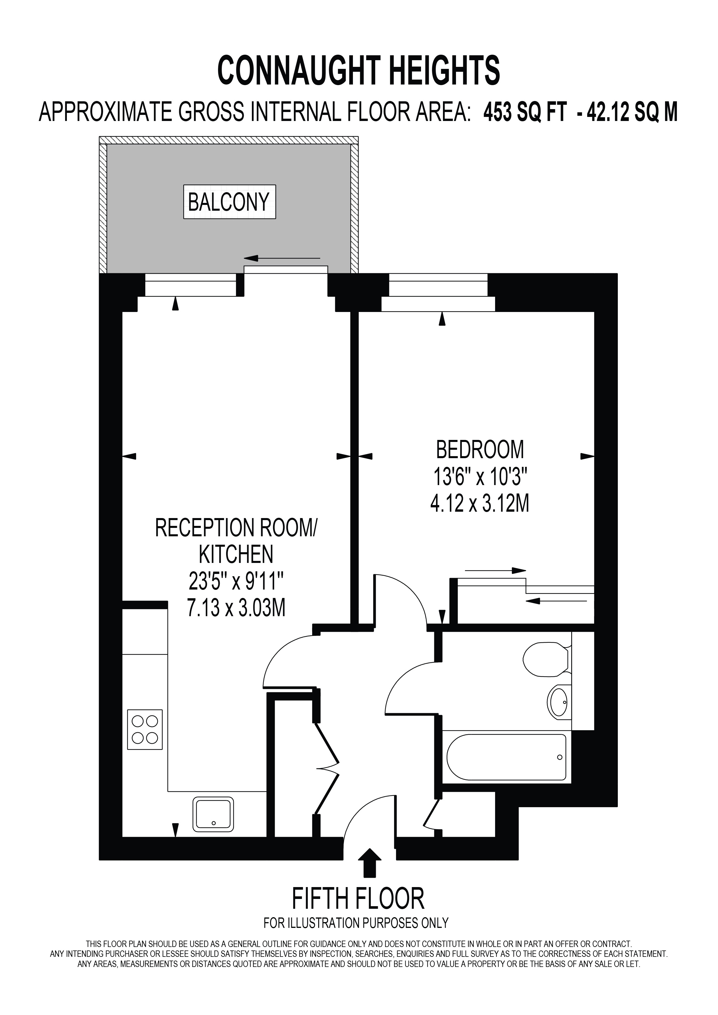 Flat 155 Connaught Heights 2, Agnes George Walk, London floorplan