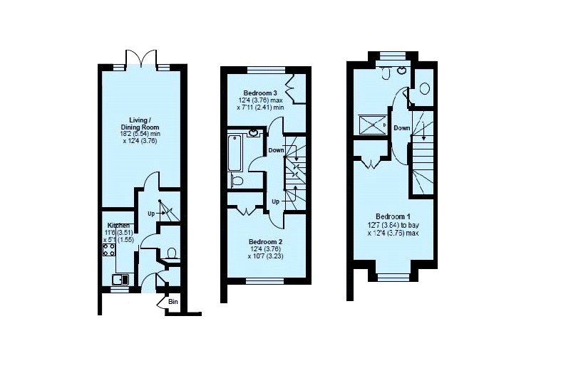 3 Bedrooms Terraced house for sale in Guildford Road, Bisley, Woking GU24