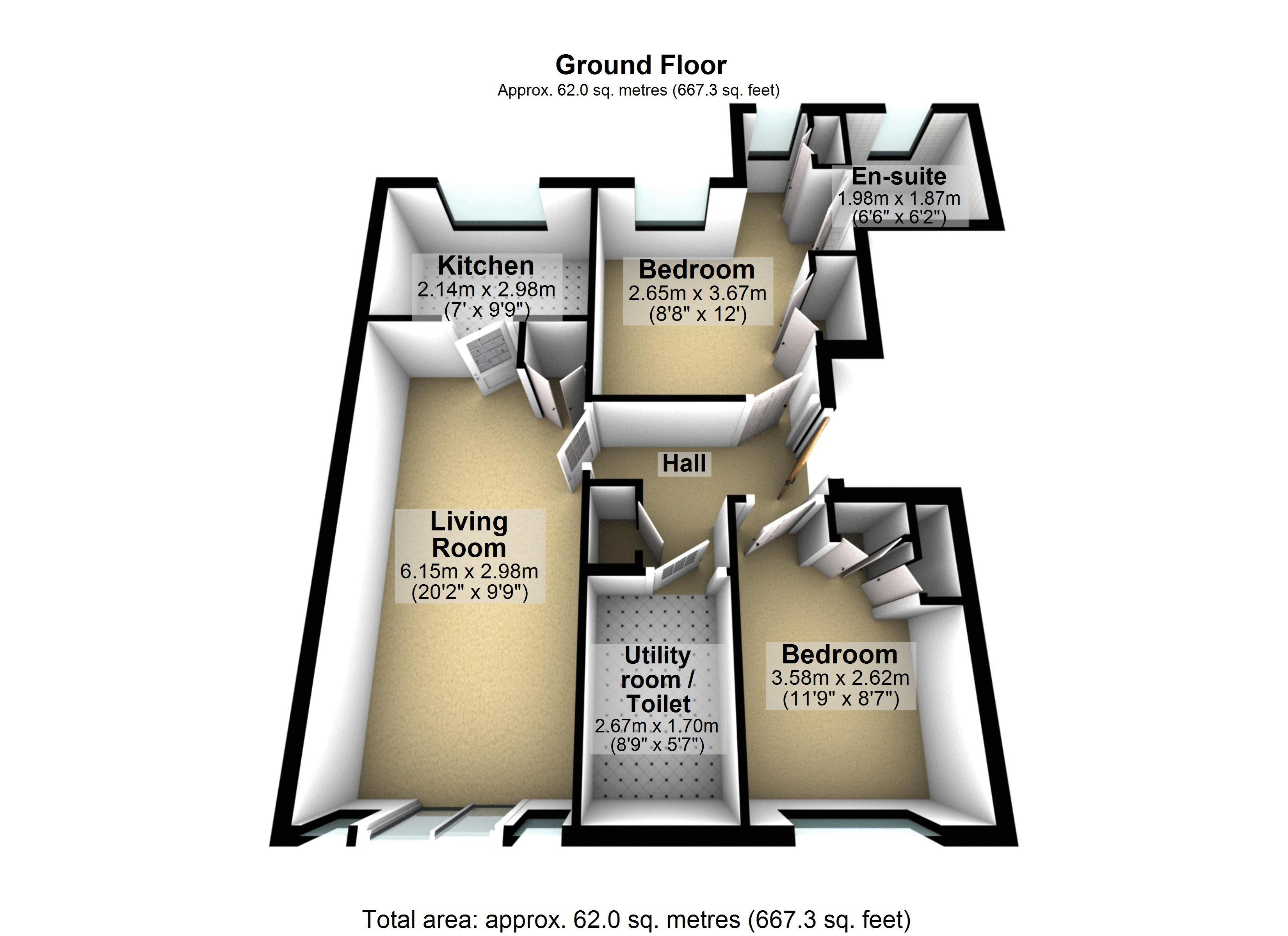 62 Alexandra Walk, Prince Charles Avenue, Dartford floorplan