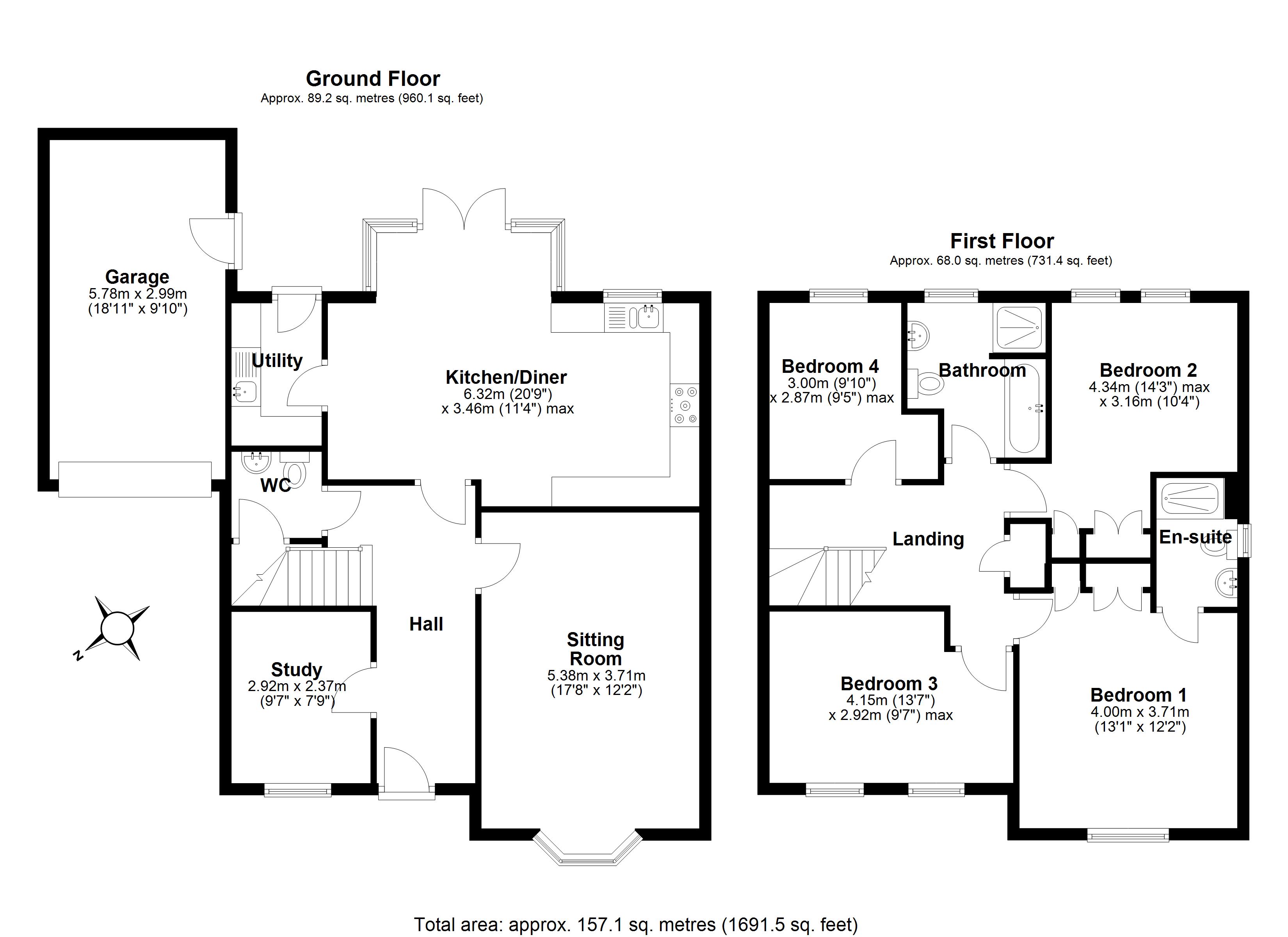 19, Veysey Close, Exeter floorplan