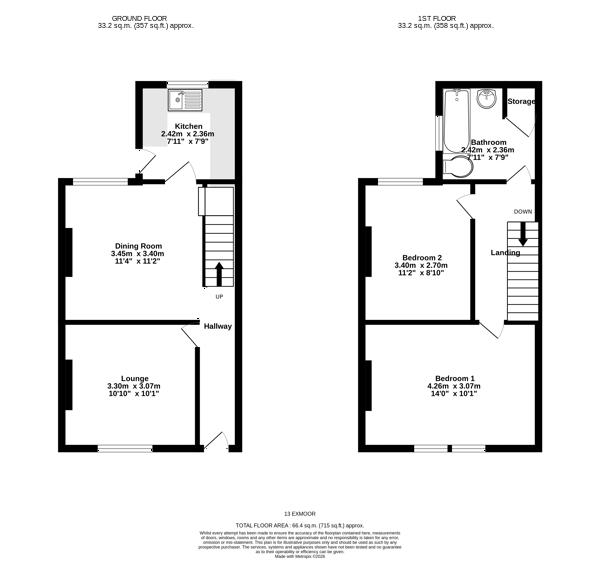 Exmoor Street, Bristol floorplan