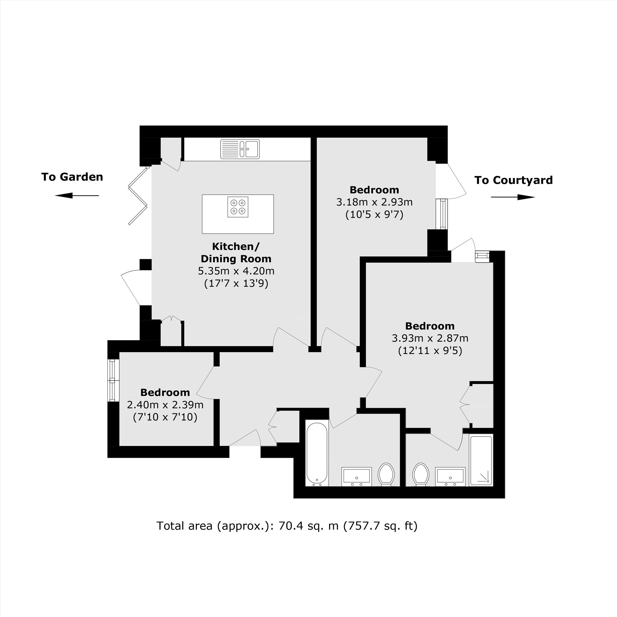 Flat 1, 5A, Firs Close, London floorplan