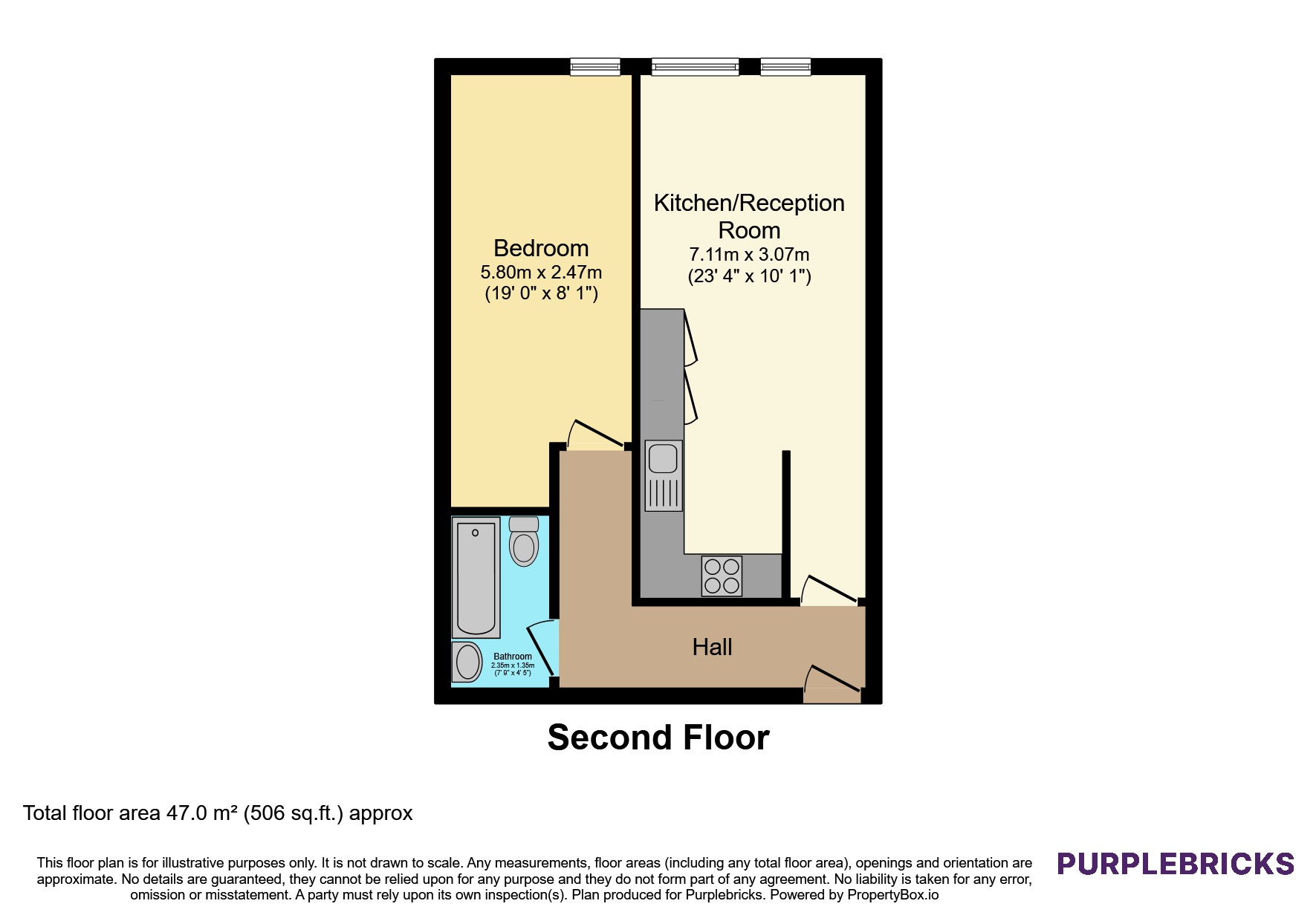 Flat 4, Zara House, 73a, London Road, Croydon floorplan