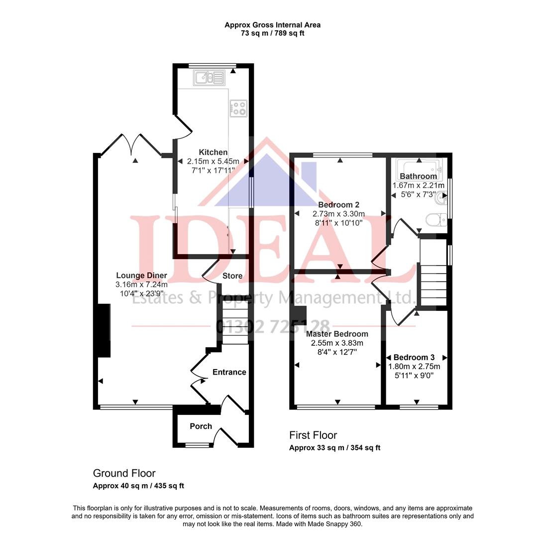 54, Skellow Road, Carcroft, Doncaster floorplan