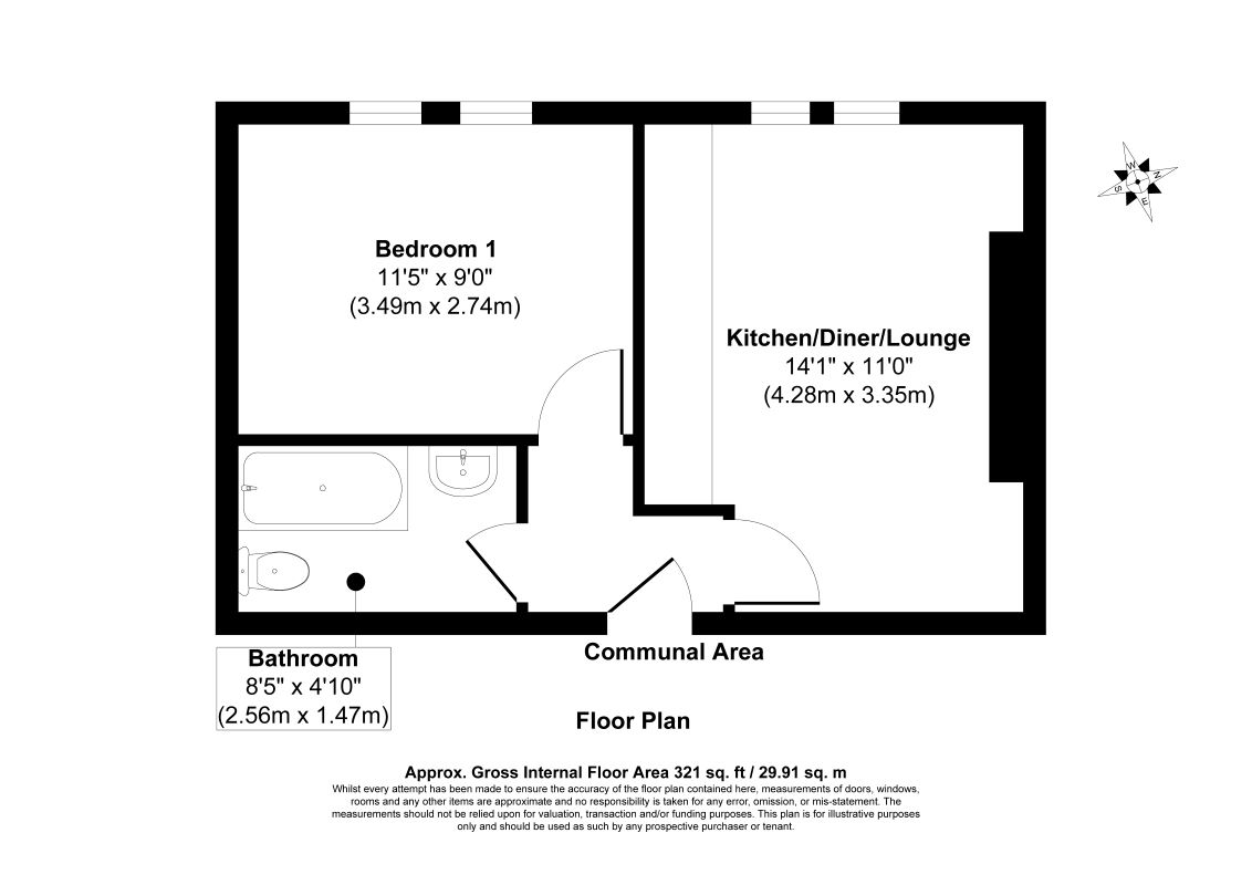 Flat 5 Glenholme, Whitehaven floorplan