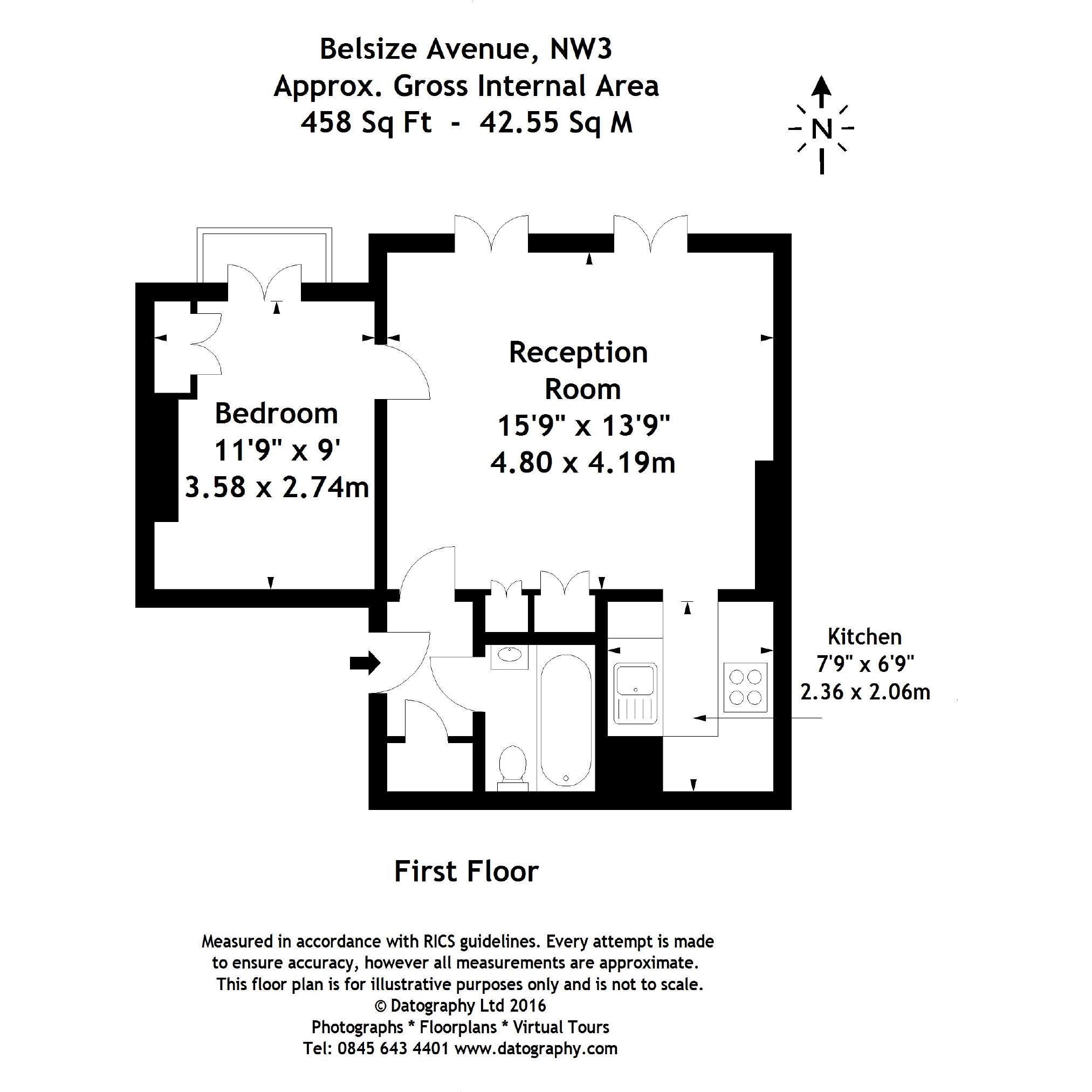 1 Bedrooms Flat to rent in Belsize Avenue, Belsize Park, London NW3