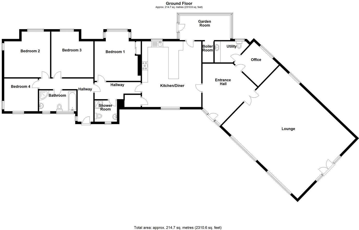 Orchard Bungalow, Main Road, Spalding floorplan